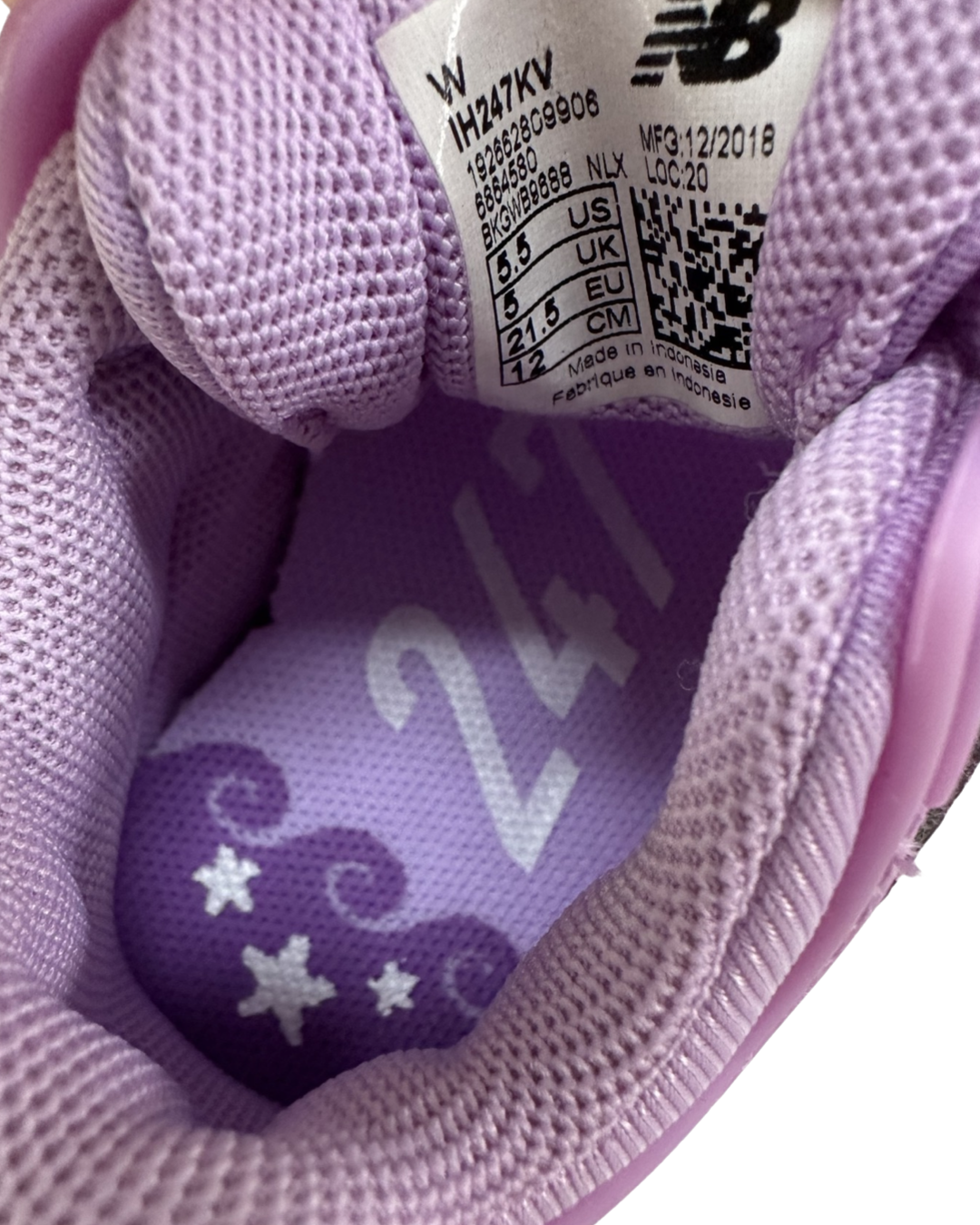 5C Toddler Girl Size 5.5C New Balance 247 Violet Purple Sneakers Tennis Shoes