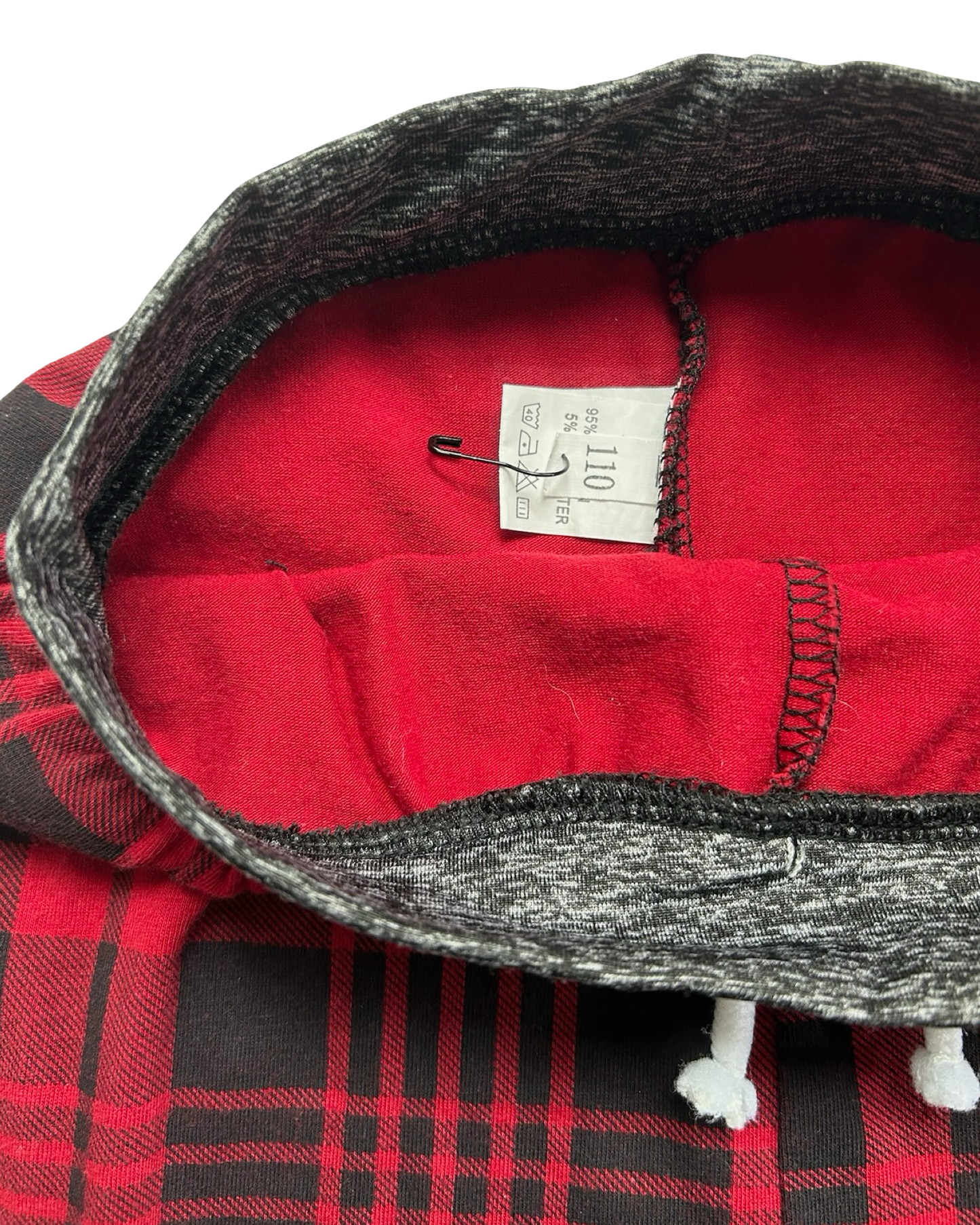 5T Toddler Boys Red Buffalo Plaid Print  Jogger