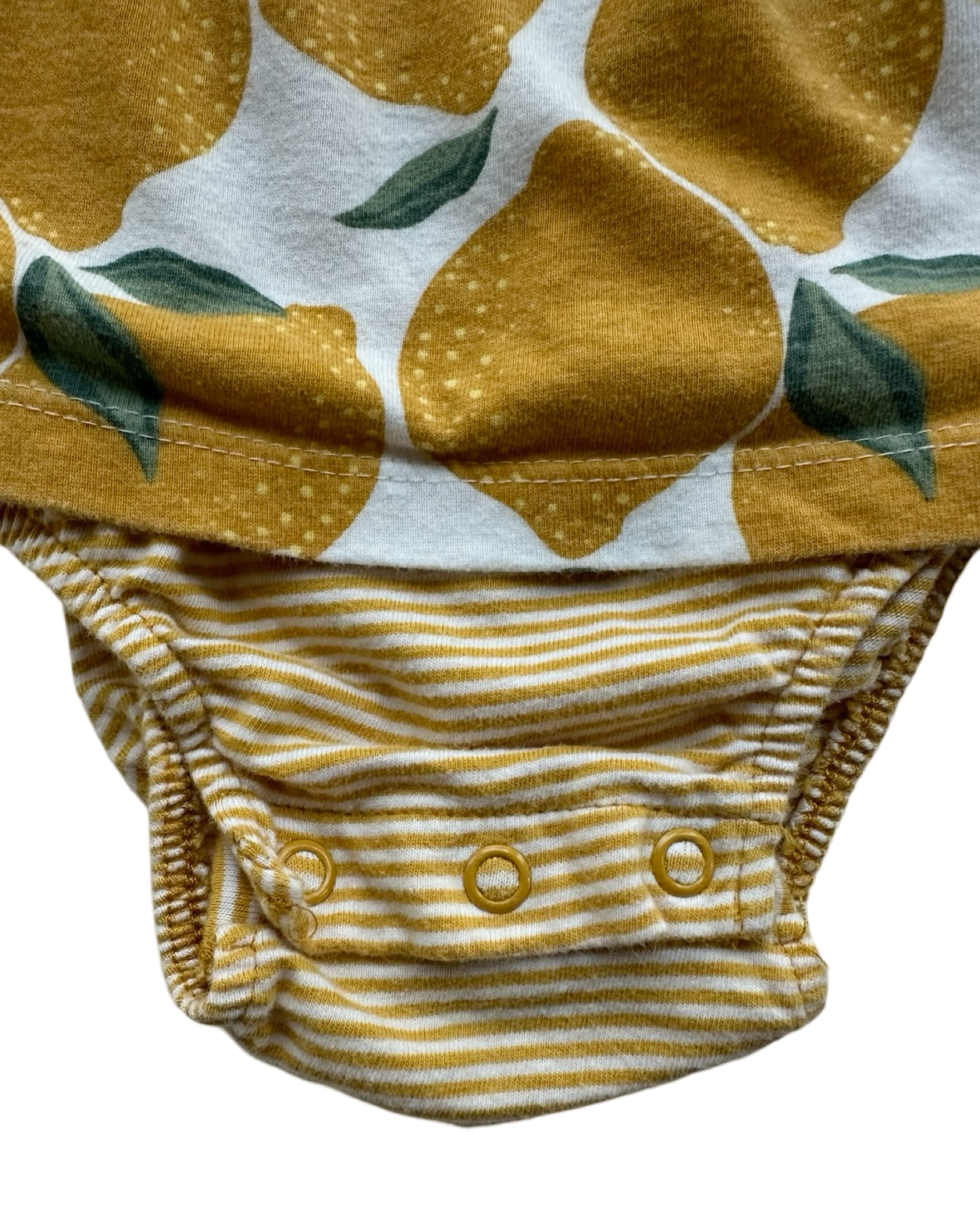 12M Baby Girl Carters Just One You Lemon Print One Piece Bubble Romper