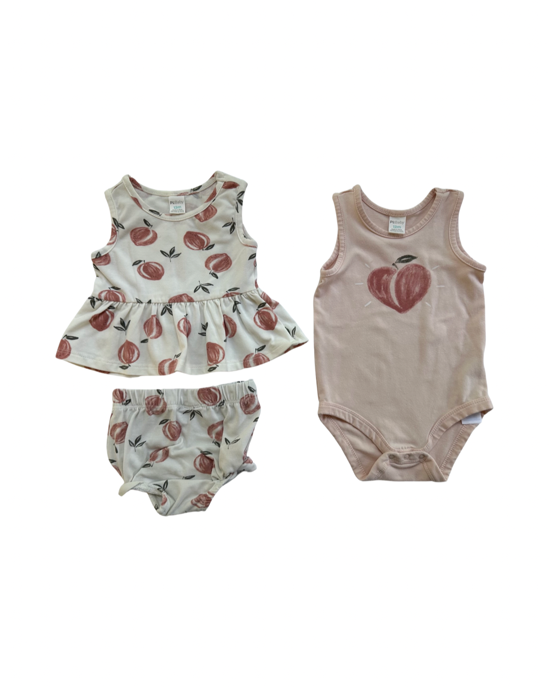12M Baby Girl PL Baby Peaches 3pc Set