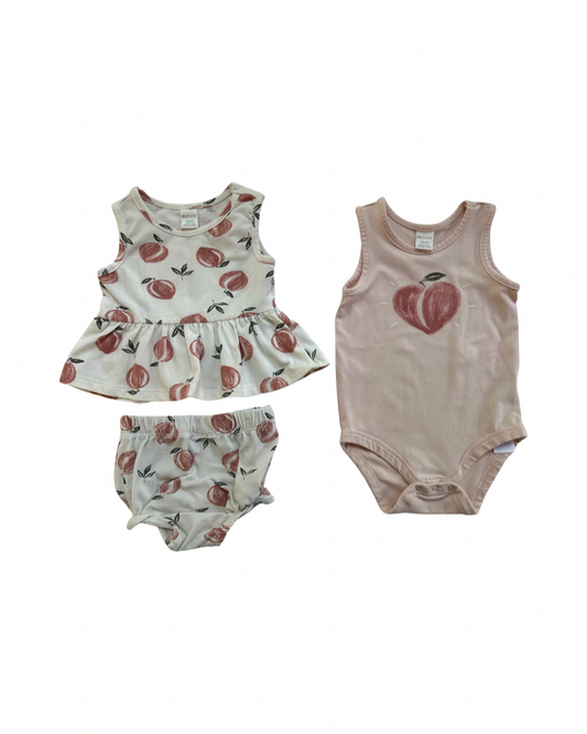 12M Baby Girl PL Baby Peaches 3pc Set