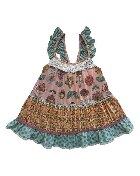 4T Toddlers Girls Matilda Jane Happy And Free Skeeball Tunic Top.