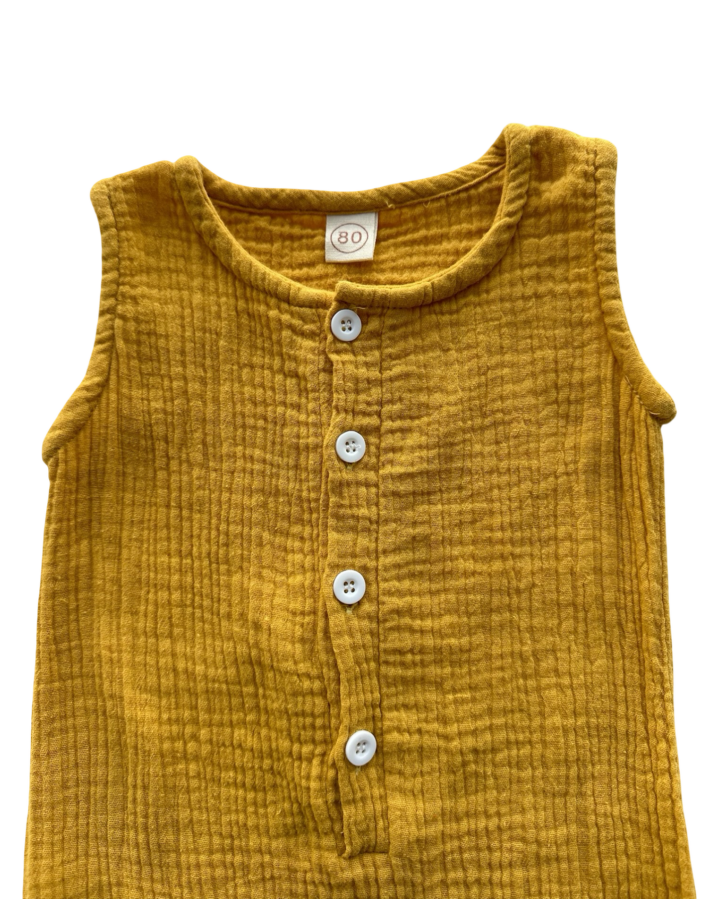 80/CM - 9M - 12M Baby Girls Summer Muslin Romper