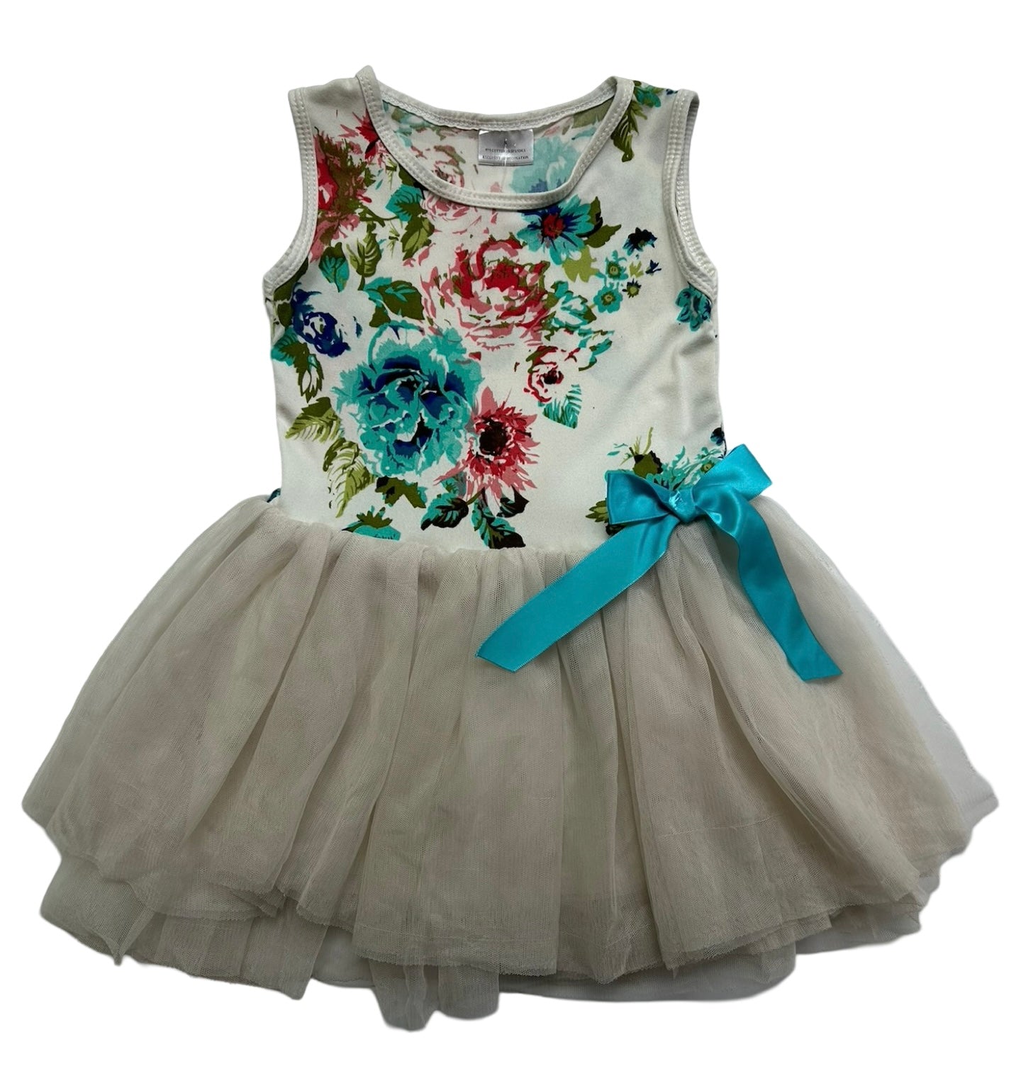 2T Toddler Girls Floral Tutu Dress.