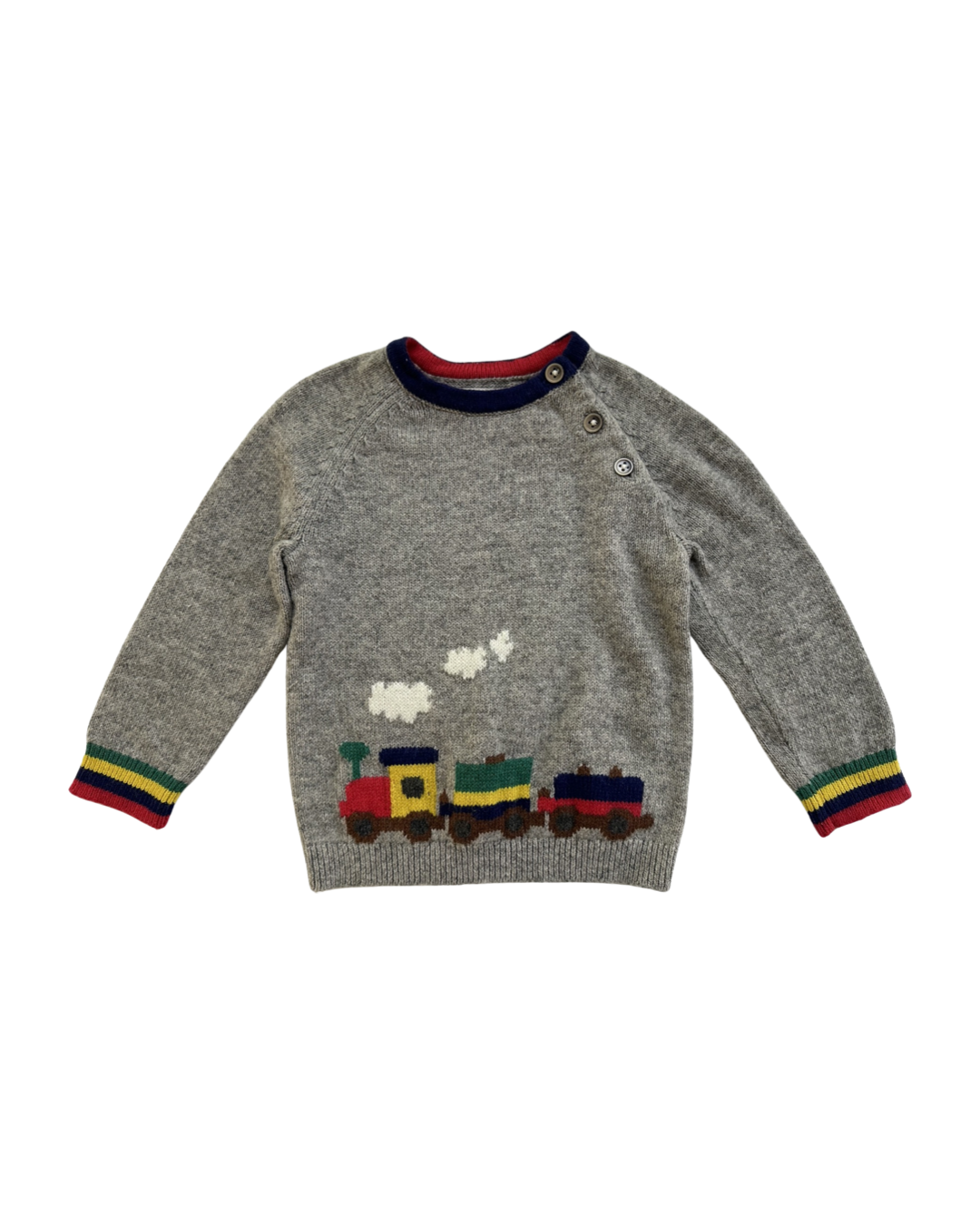 6-12M Baby Boy Baby Boden Train Sweater Set