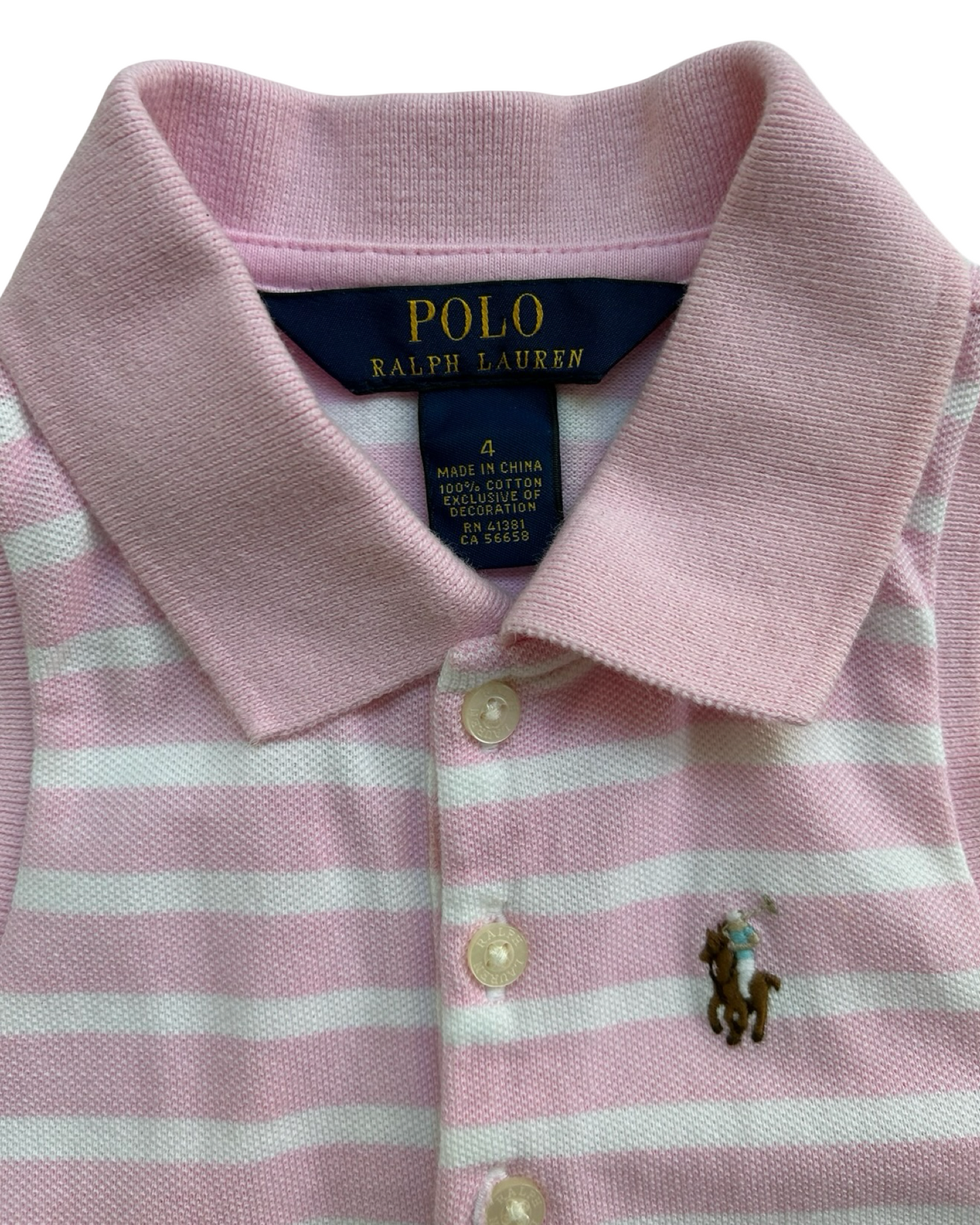 Toddler Girl Ralph Lauren Pink Striped Polo Dress