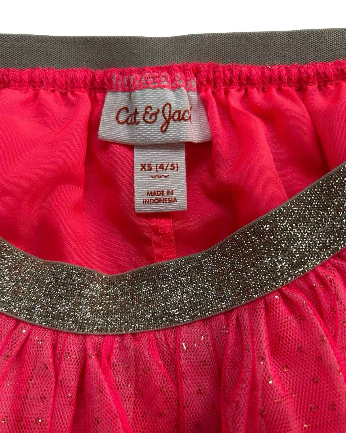 XS 4T-5T  Toddlers Girls Cat & jack Sparkly Golden Pink Long Play Skirt