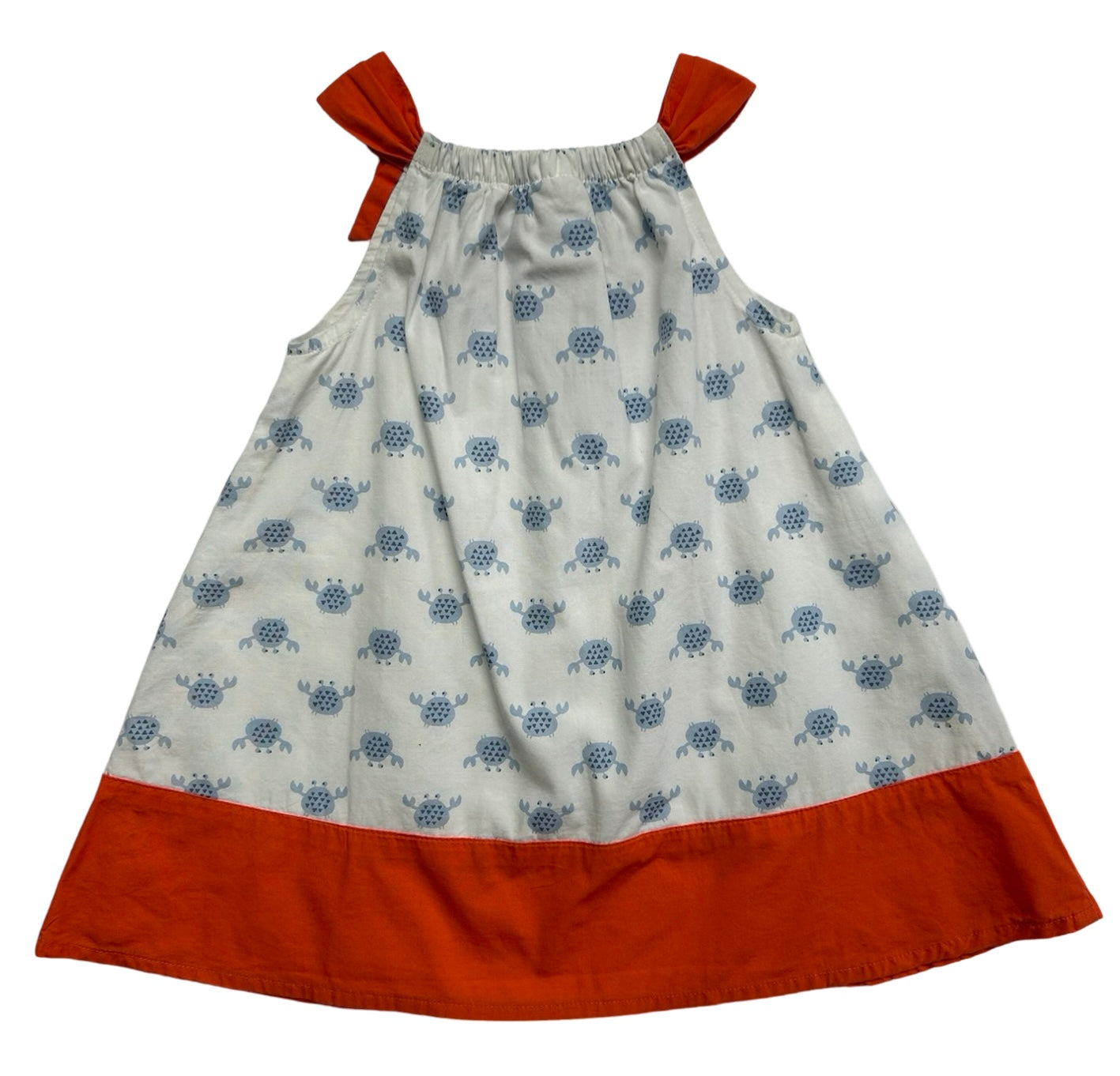 6M-12M Baby Girls Gymboree Cute On The Coast Crabs 🦀🦀🦀🦀 Dress / Diaper Cover 2 Pieces Set.