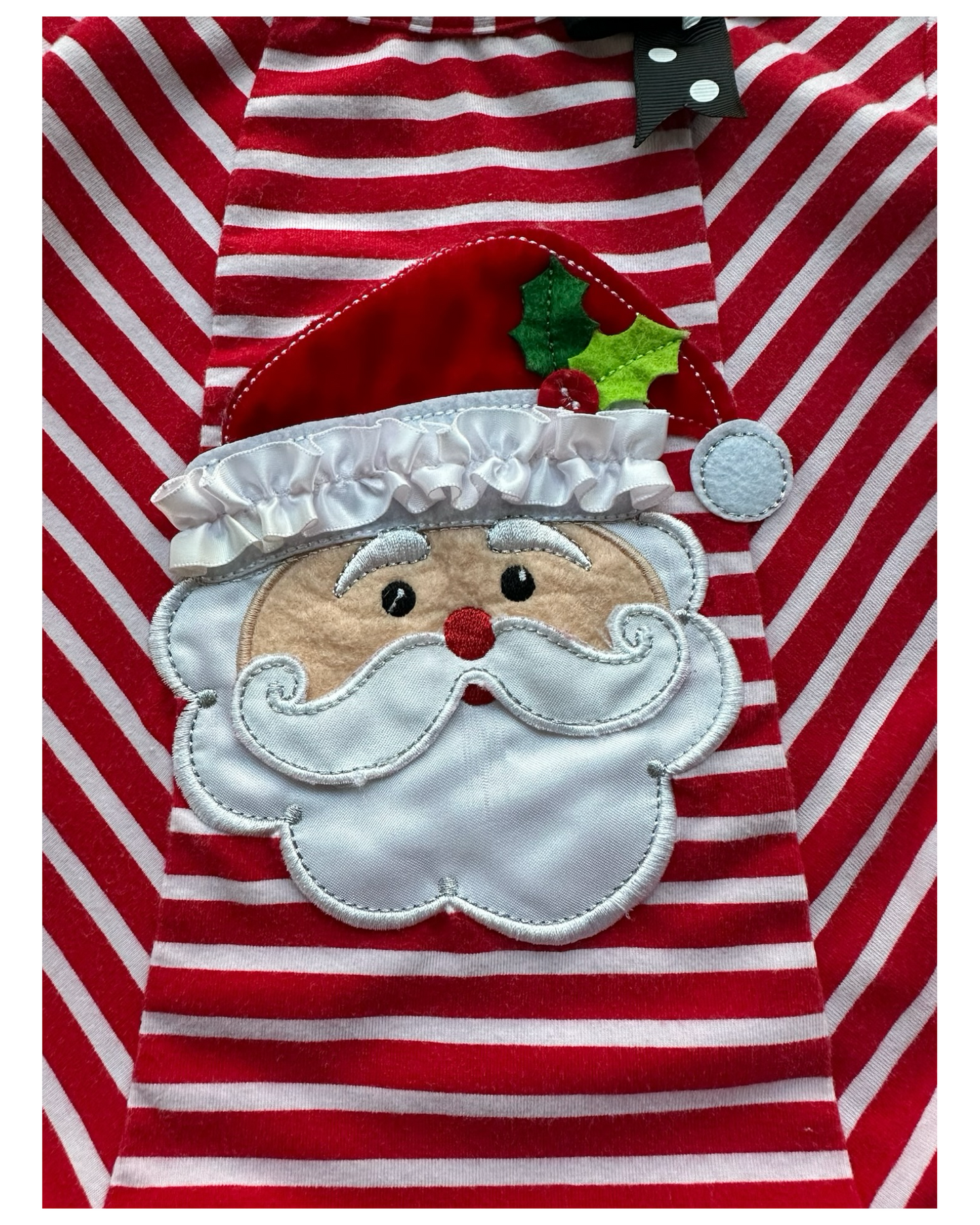 4T Toddler Girl Rare Editions Holiday Tunic Top Striped Christmas Santa Claus 🎅.