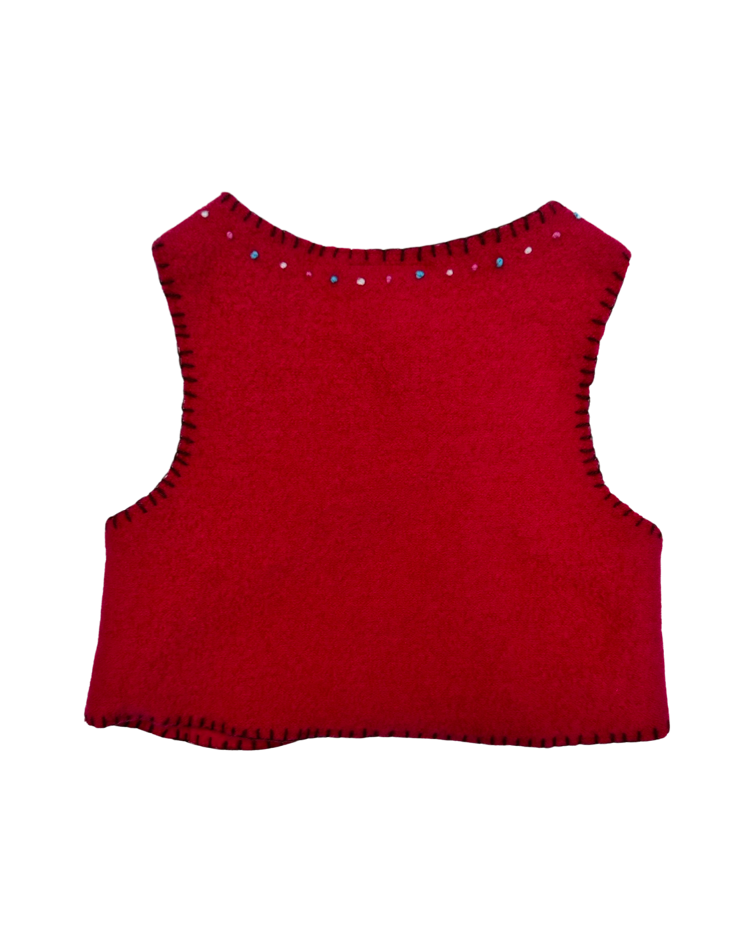4T Toddler Girl DPAM Pink Wool Embroidered Vest and Matching Skirt