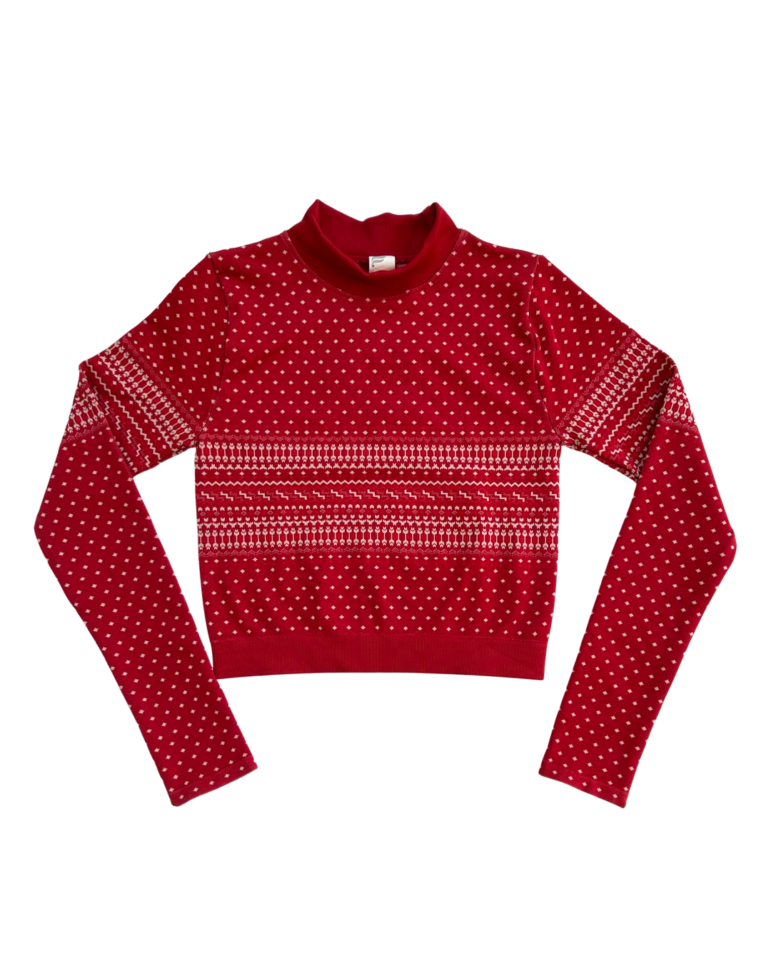 Women’s Size Small Fabletics Cardinal Red Holly Seamless Long Sleeve Shirt Top