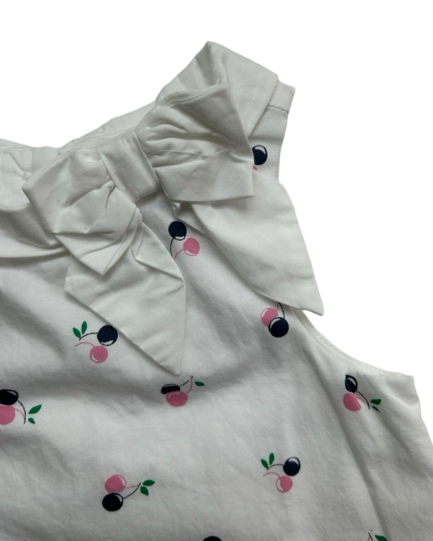 12M-18M Baby Girl Janie and Jack White Cherry Top