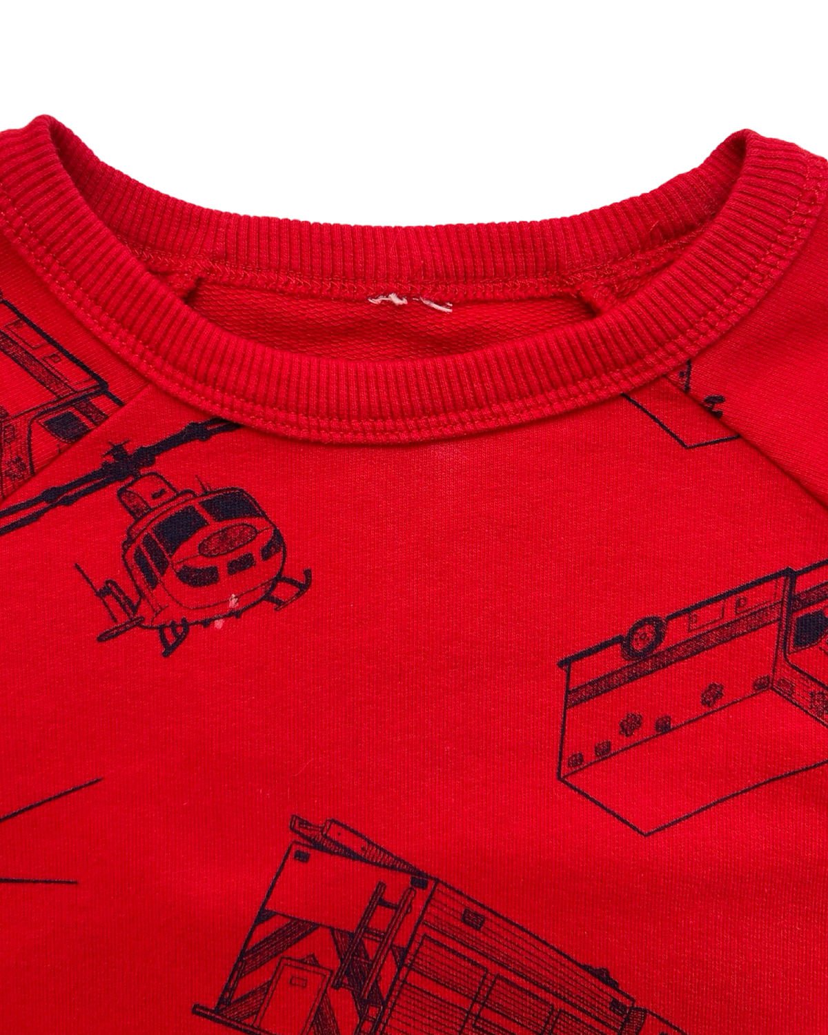 4T Toddler Boy Red Emergency Vehicles Sweatshirt