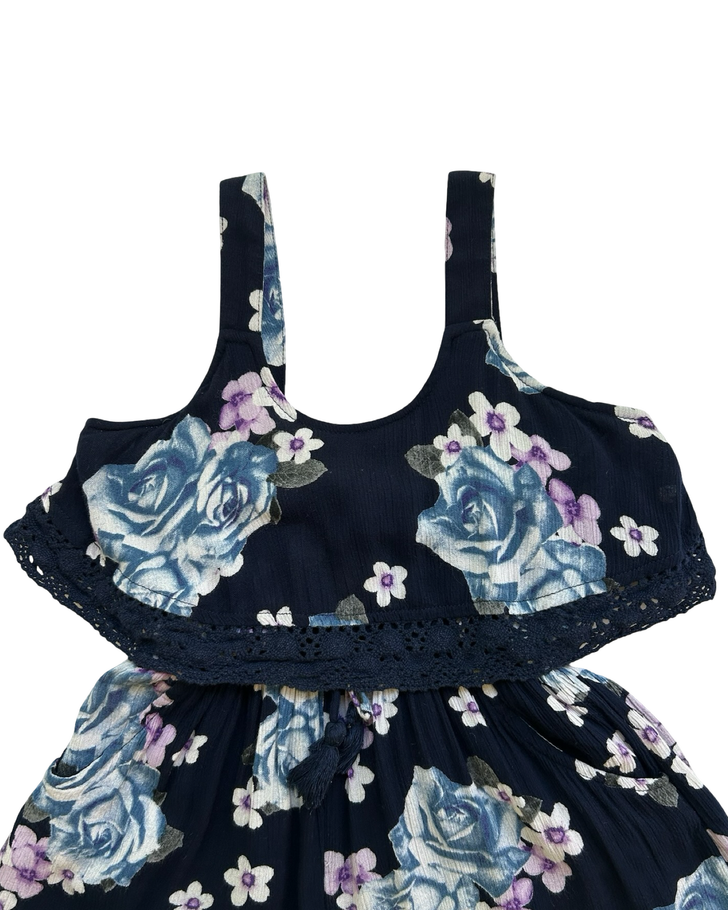 6T Toddlers Girls Justice Floral Jumpsuit Romper.
