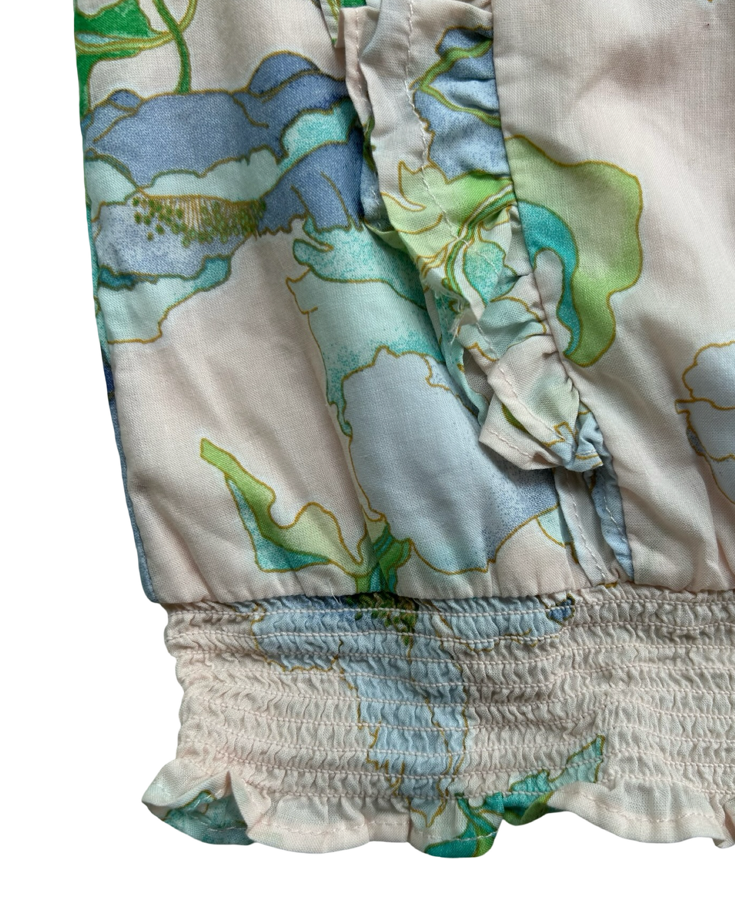 5T Toddlers Girls Janie and Jack Floral Smocked Ruffle Top.