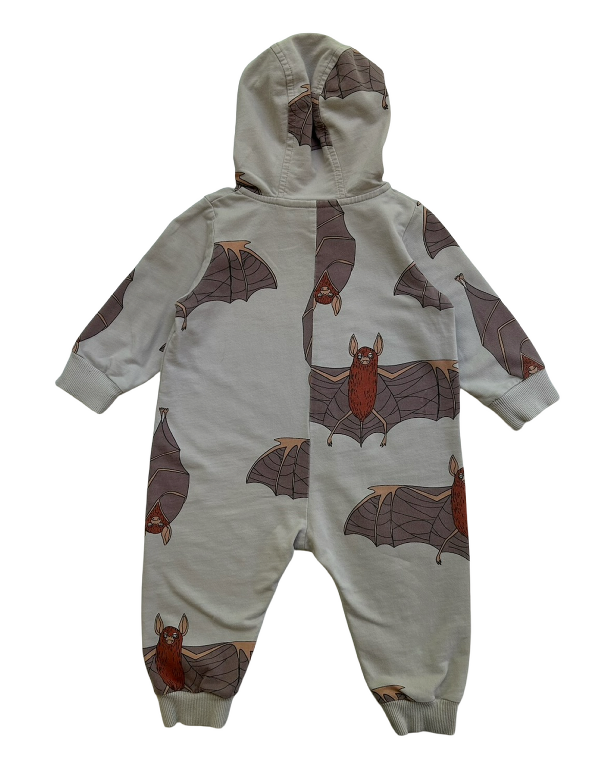 80-86 Baby Boys Mini Rodini Zipper Jumpsuit Bat Design. Approximate Age: 9-18 Months