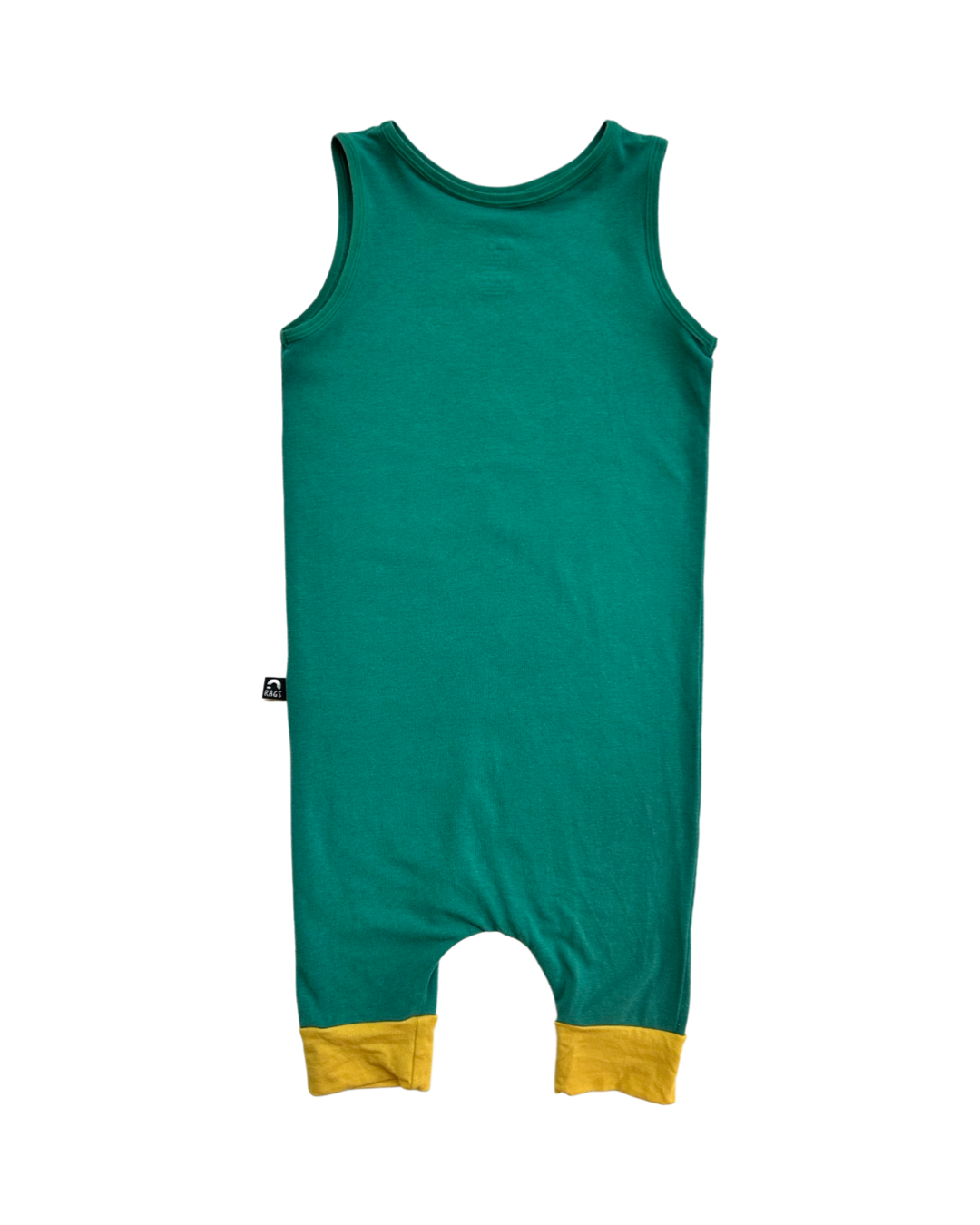 2T Toddler Boy RAGS to Raches Green RAGs MFG Company Tank Romper with Tiger