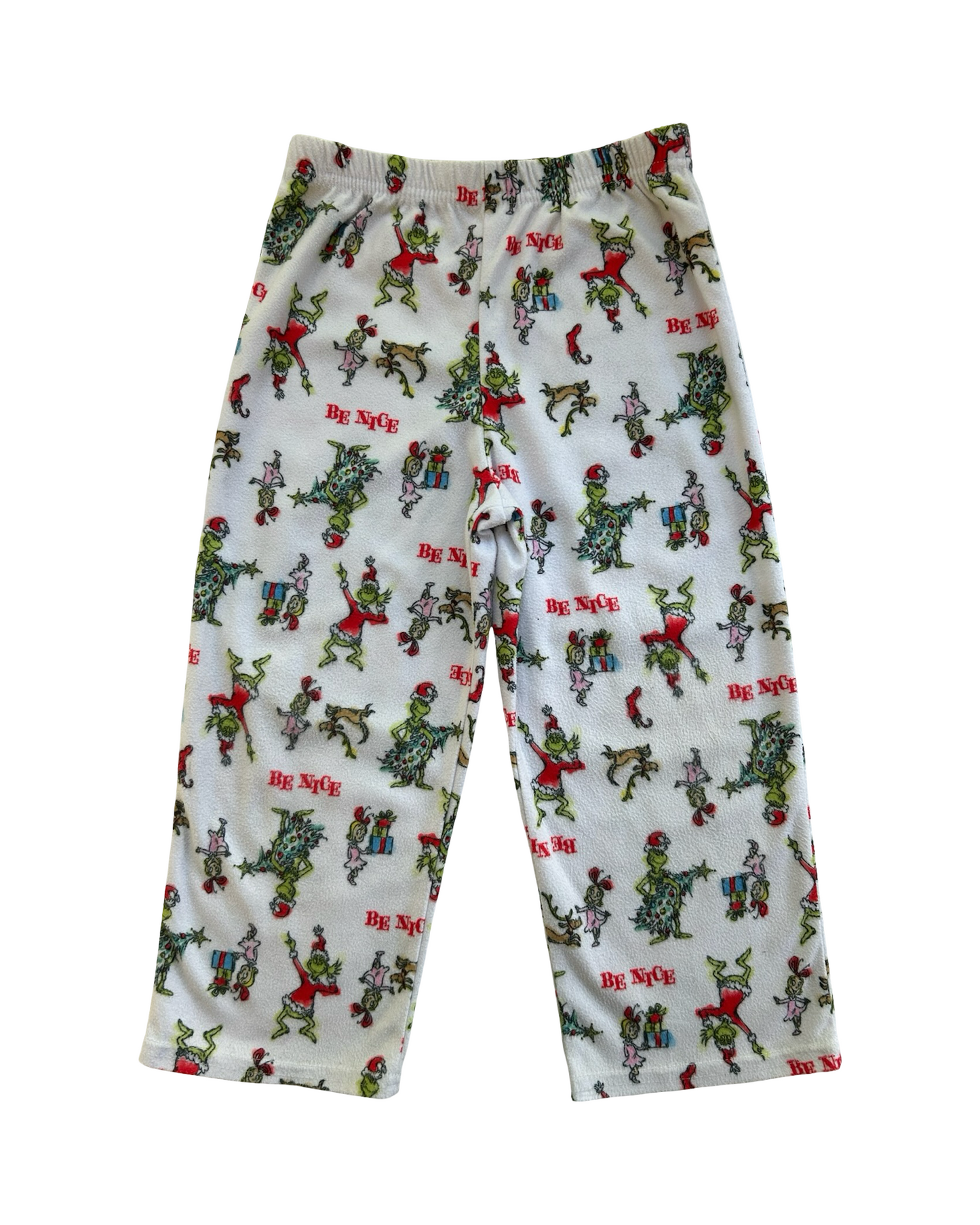 4T Toddler Boys/Girls (UNISEX) Dr Seuss The Grinch Flannel “Be Nice” Holiday Pajama 2 Piece Set