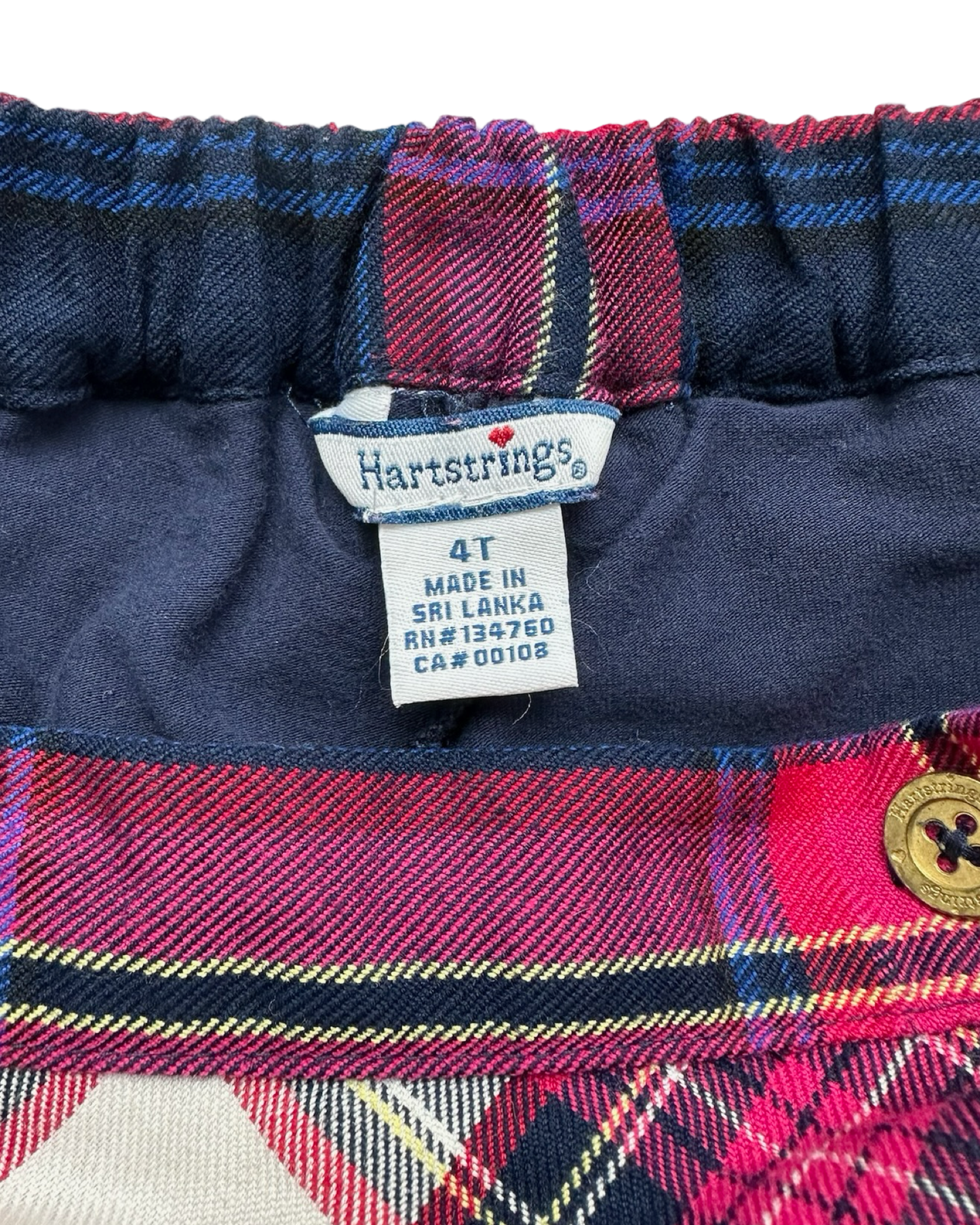 4T Toddler Girl Hartstrings Plaid Pleated Skirt