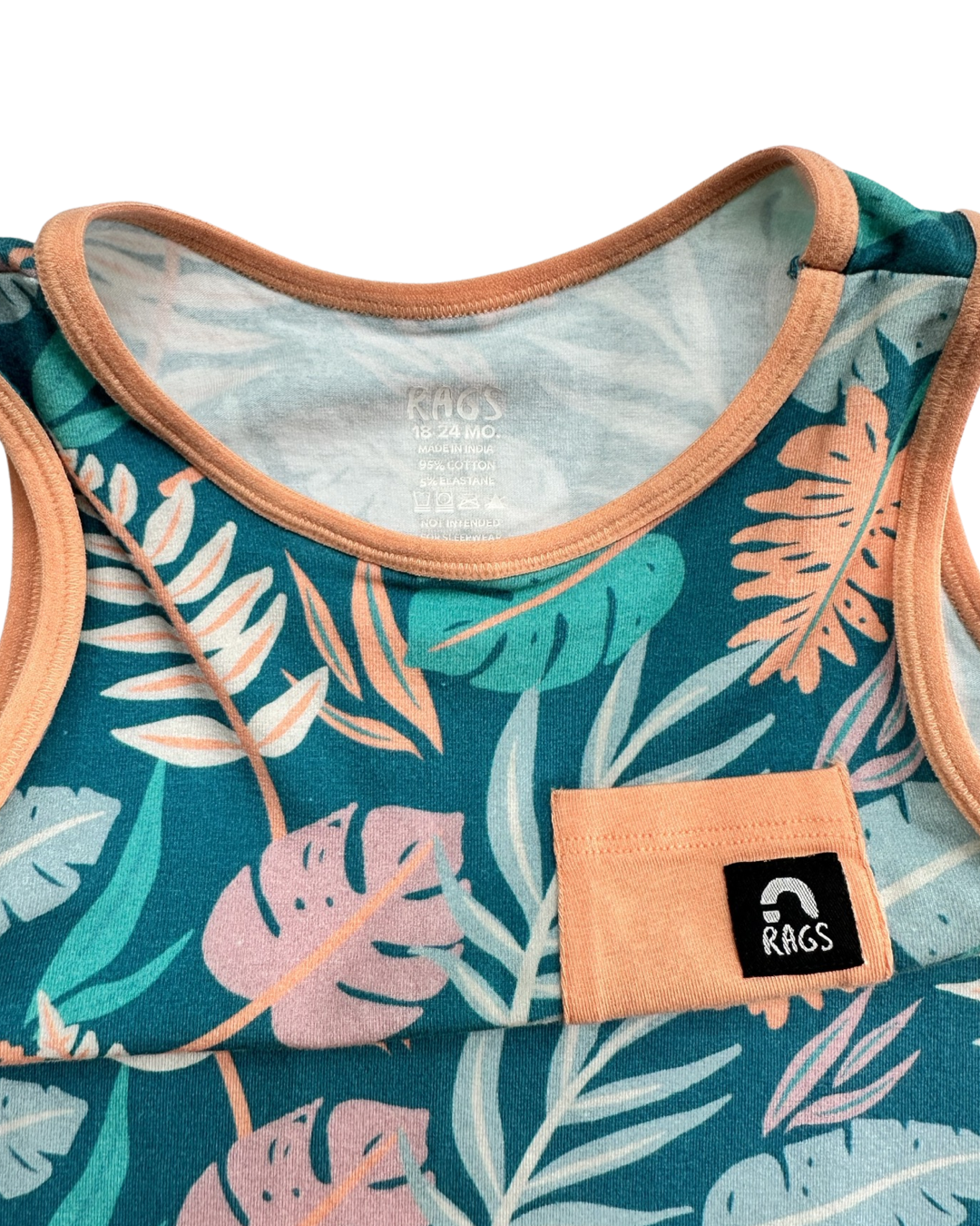 18-24M Baby Boy RAGS to Raches Tropical Tank Shortie Romper