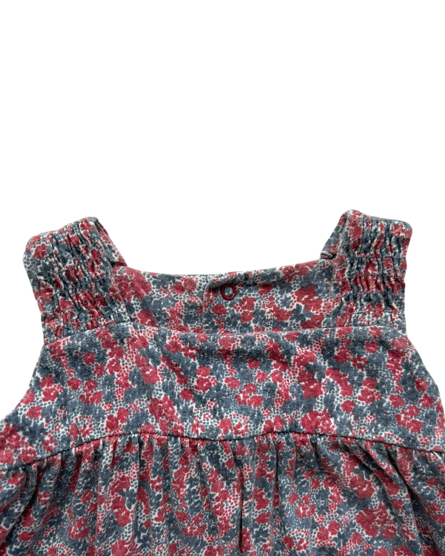 12M Baby Girls Burt’s Bees Baby Organic Flowers 💐🌸🌺Romper