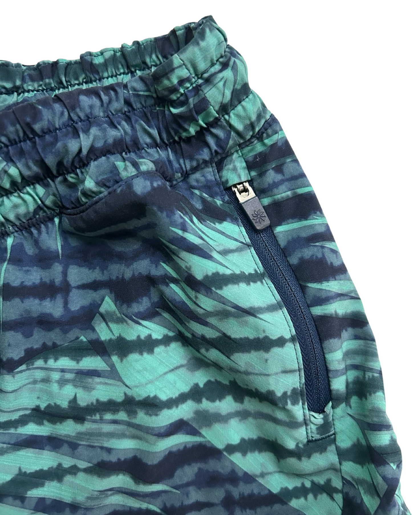 12Y Youth Girls Size 12 Large Athleta Girl Aqua Tie Dye Shorts