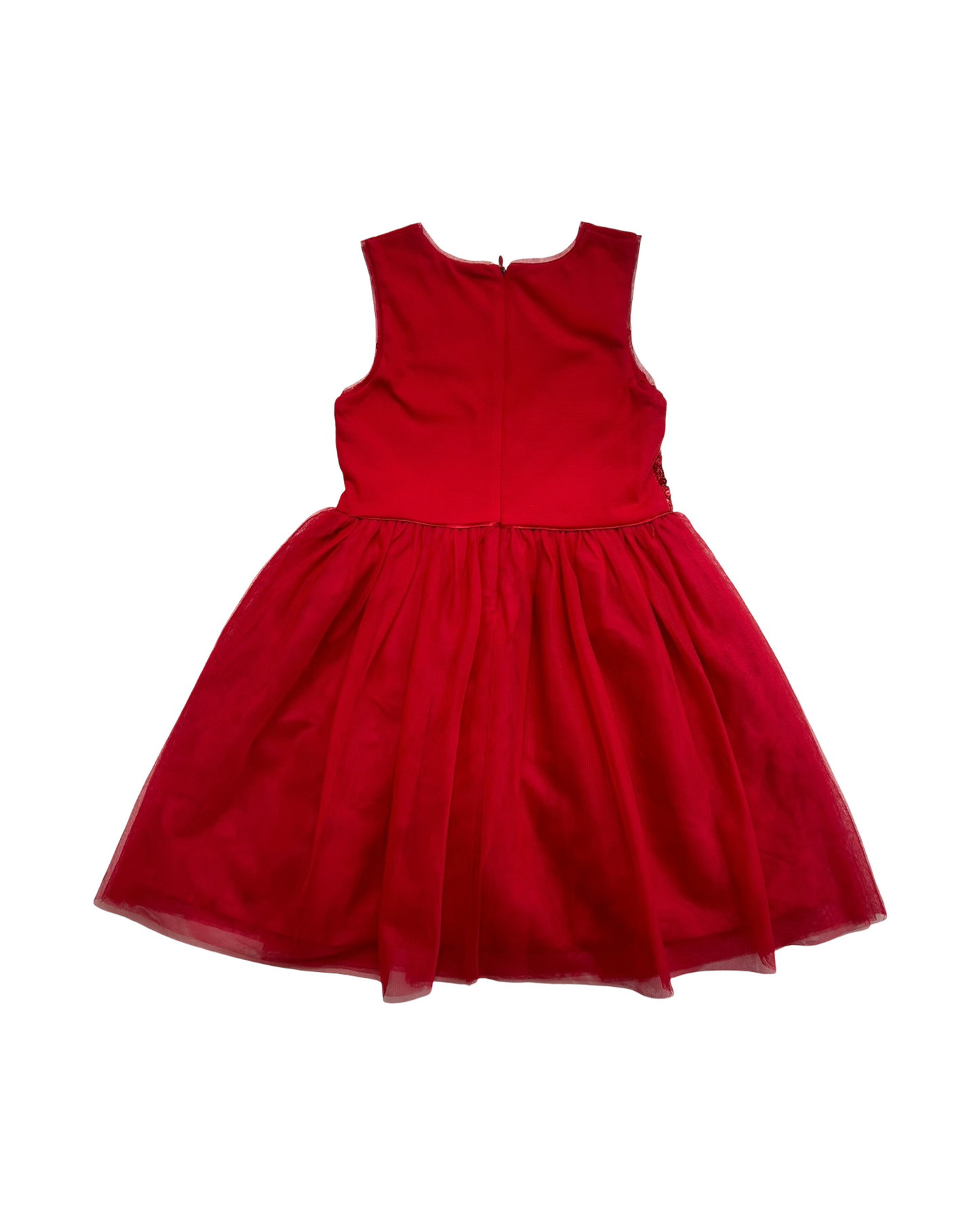 S 6/6X  Toddler Girls Cat & Jack Sleeveless Tulle Sequins Red Holiday Dress.