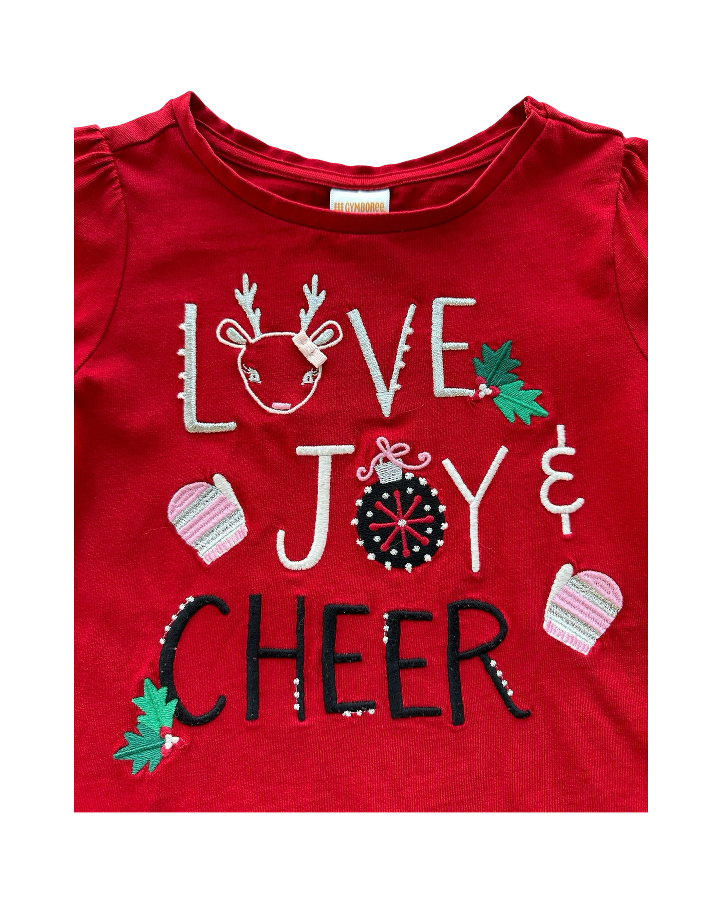 3T Toddler Girls Gymboree Tulle Tunic Love Joy Cheer Top Shirt