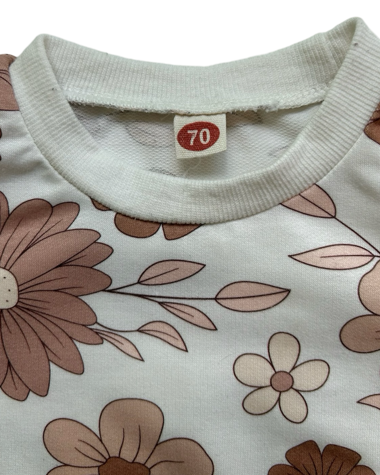 6-12M Baby Girl Floral Sweatshirt / Jogger Set