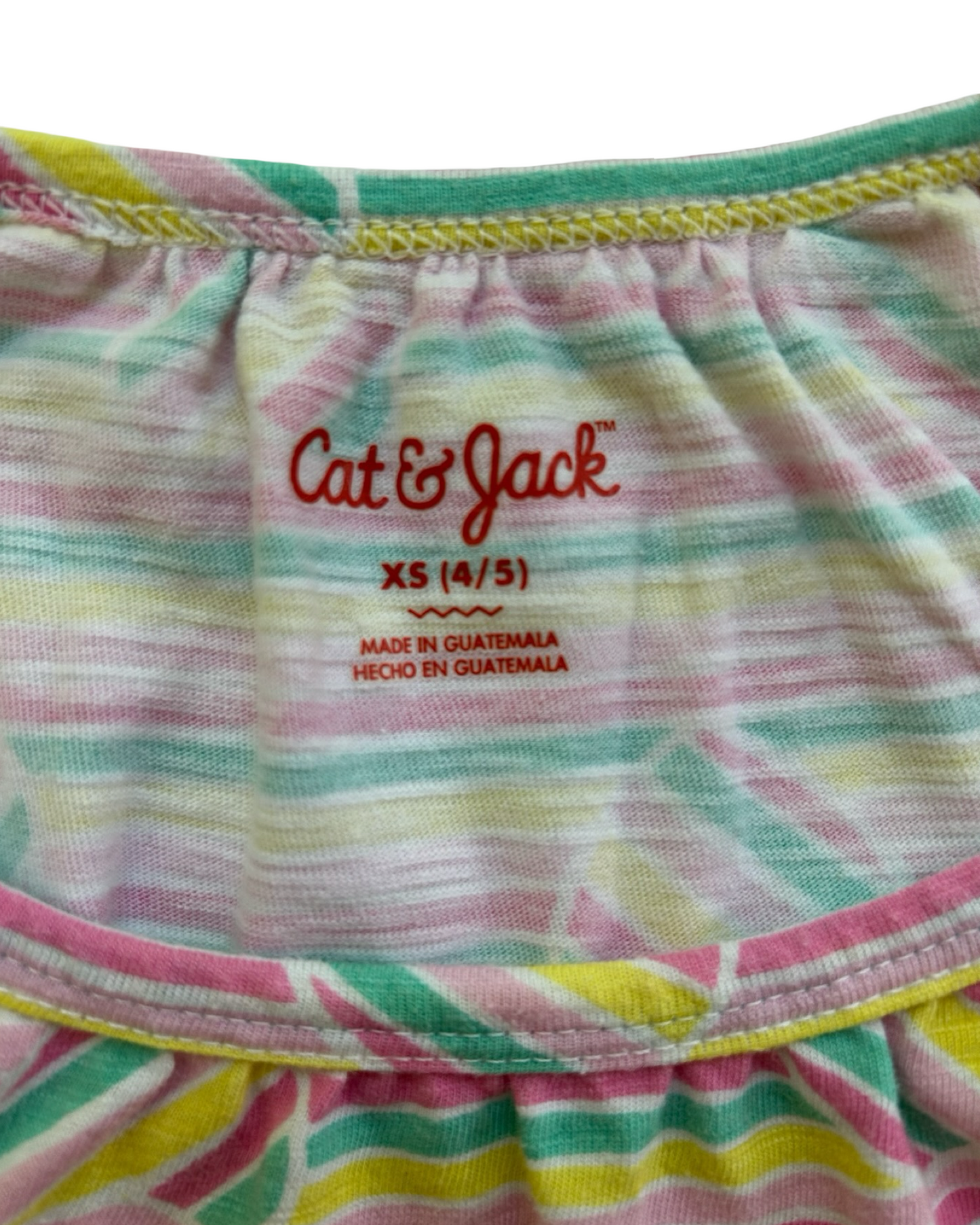 4T / 5T Toddler Girls Cat & Jack Striped Heart ❤️💖 Romper.