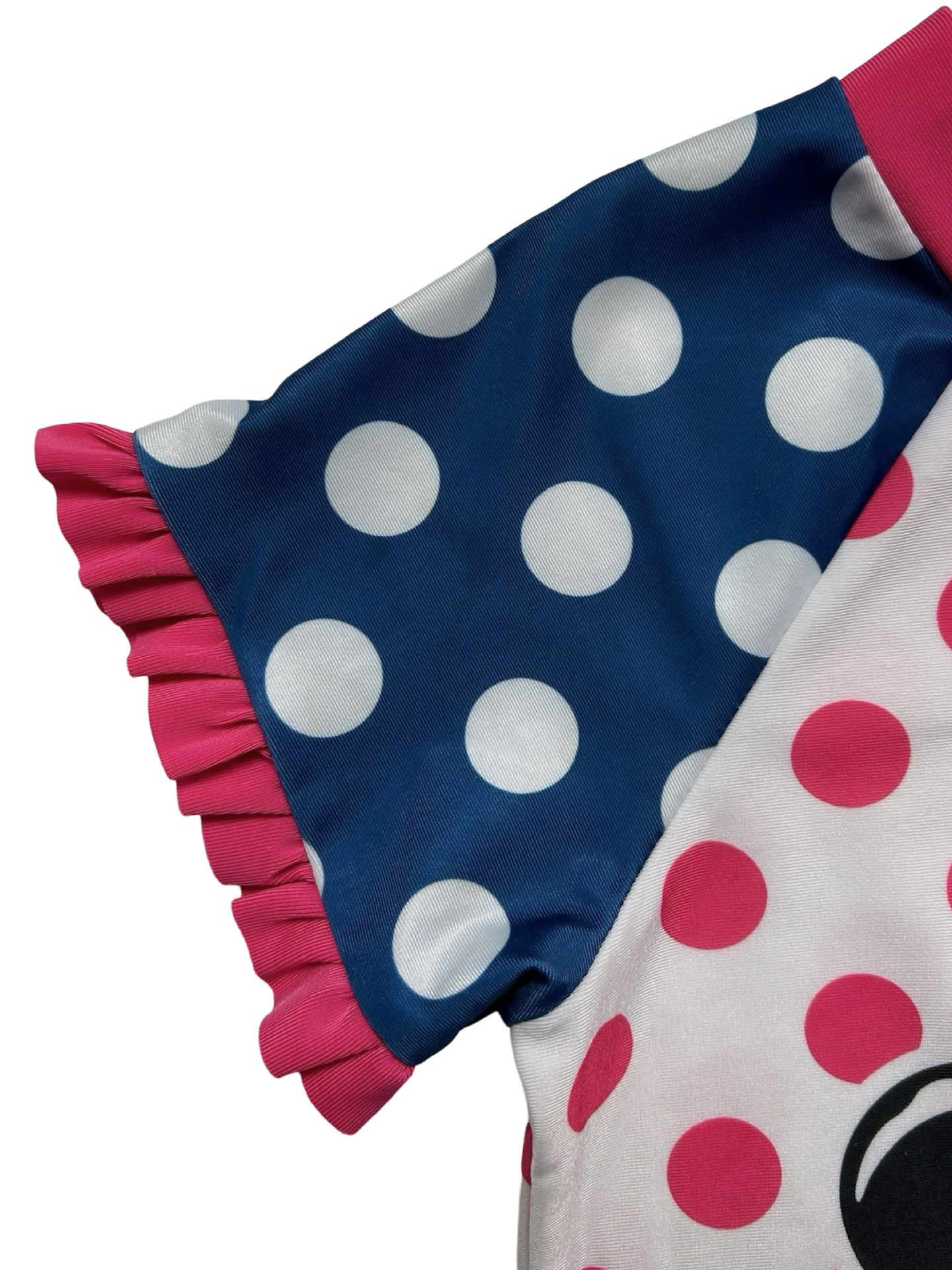 6T Toddler Girls Pink Disney Minnie Mouse Rash Guard Swim Short Sleeve Top