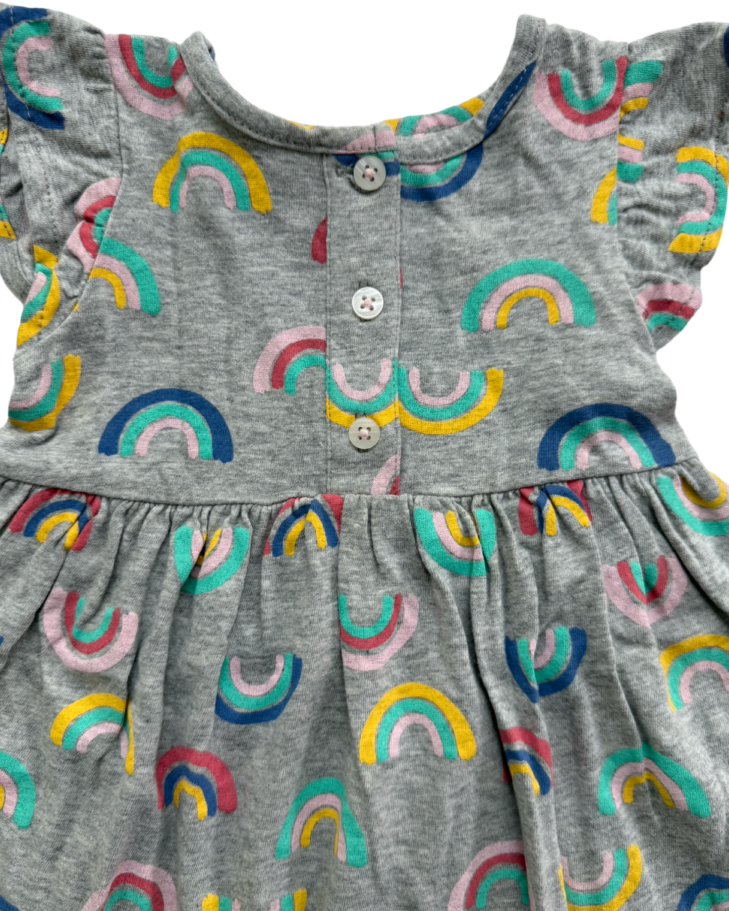 6M Baby Girls Carters Gray Rainbow Dress
