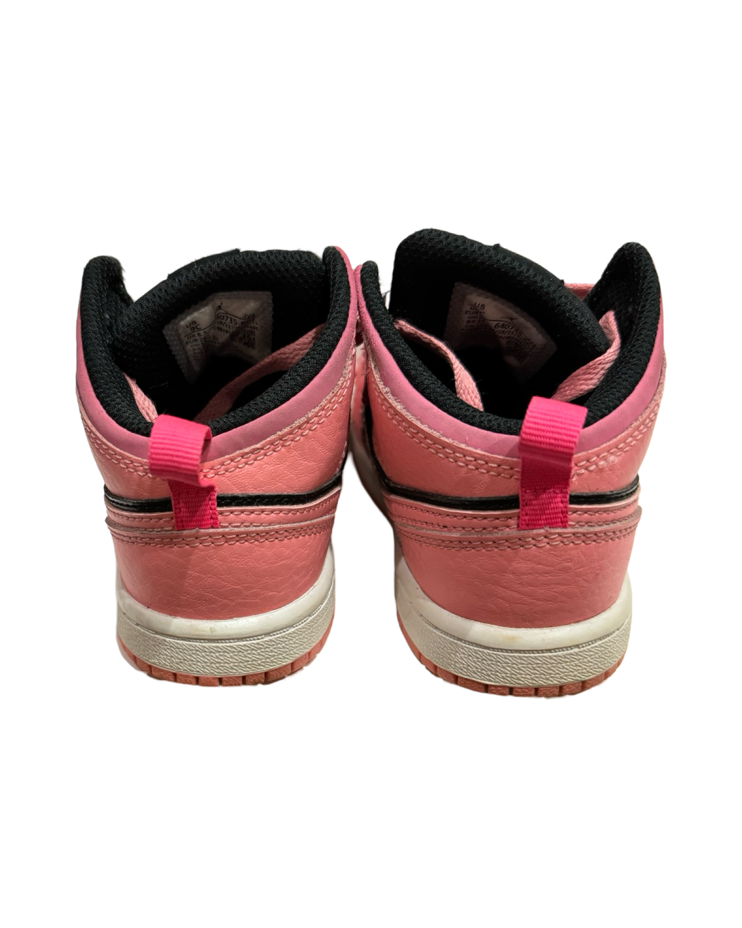 9C Toddler Girl / Boy Nike Air Jordan 1 Mid TD Coral Chalk Pink Sneakers