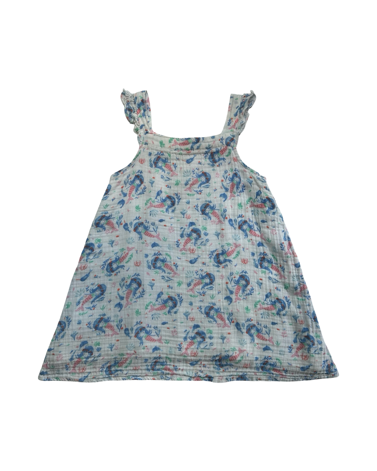 Toddler Girl Angel Dear Colorful Mermaid Dress.