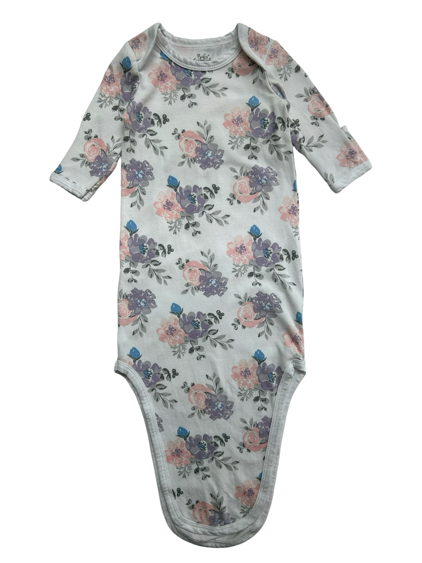 3M Baby Girls Baby Essentials Floral Knotted Nightgown.