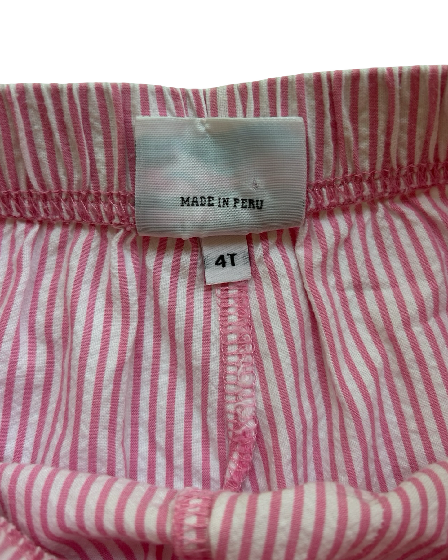 4T Toddler Girl Shower Me With Love Embroidered Whale 🐳, Red Seersucker Striped Ruffle Shorts