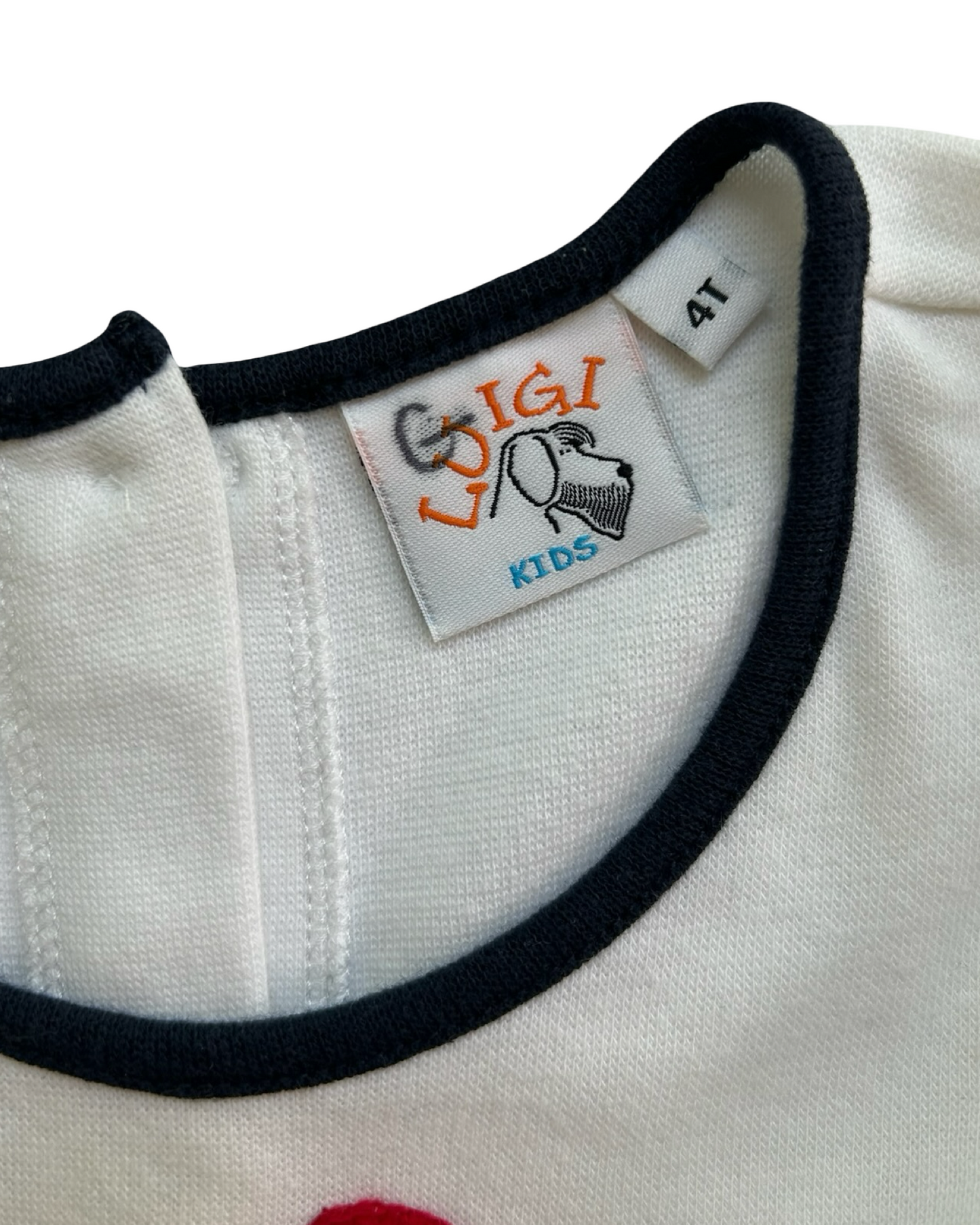 4T  Toddlers Girls Luigi Kids Striped Crab Appliqué Dress.
