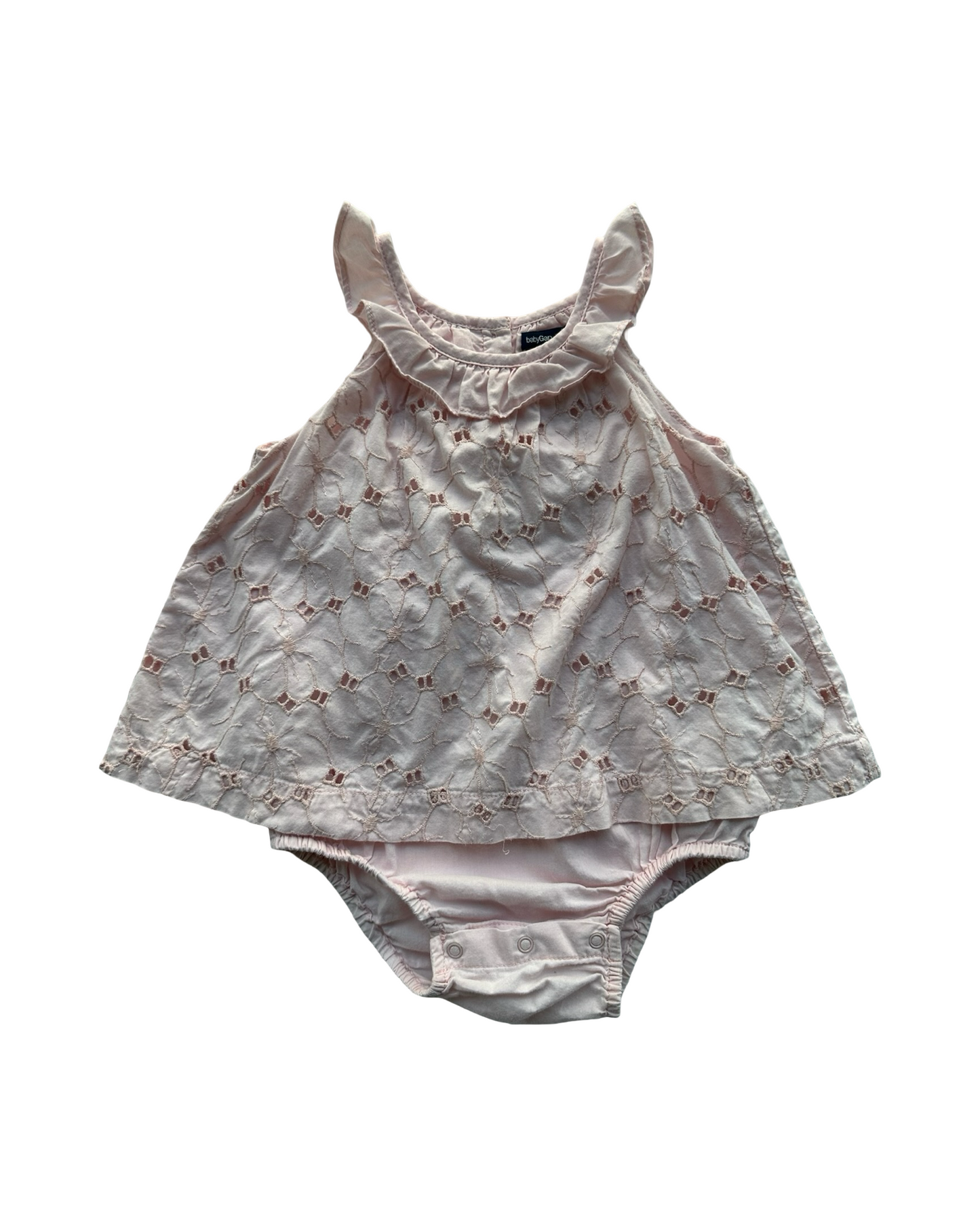 12M-18M Baby Girl Baby Gap Eyelet Romper One Piece.