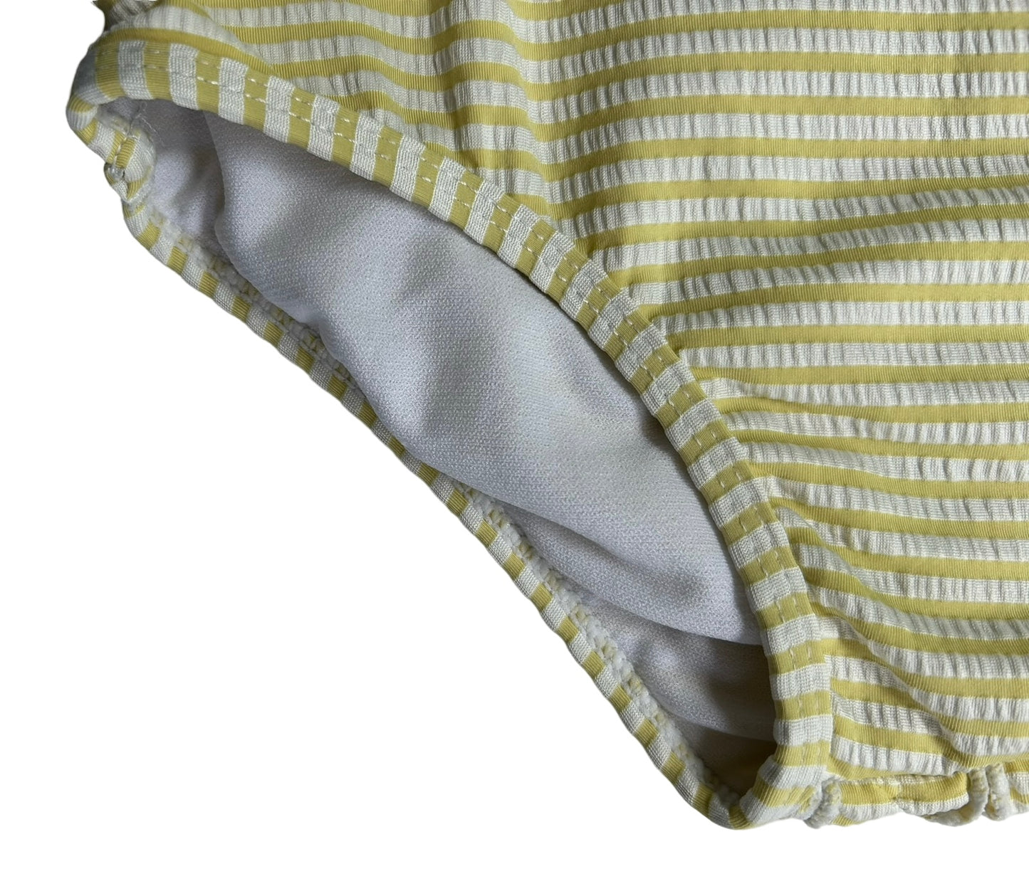 7T Toddler Girl RuffleButts Short Swim Suit Sleeved Yellow Bathing RashGuard Set 2 Pieces.