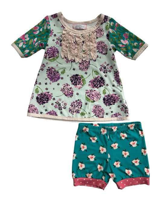 4T  Toddlers Girls Sweet Honey Bed Head Short Pjs 2 Piece Set