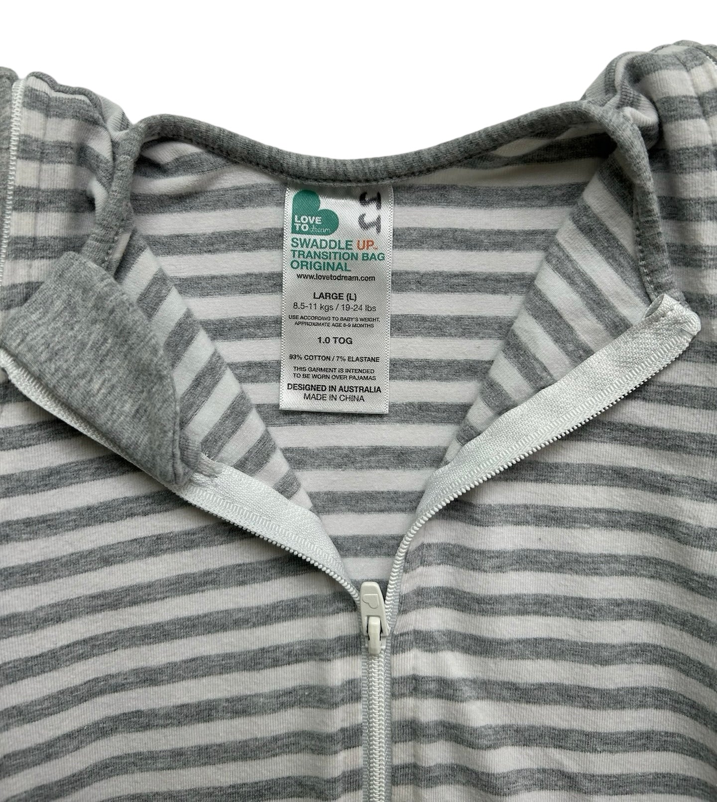 Large (19-24 LBS) Love To Dream Baby Boys / Girls Sleep Swaddle Up Sack Striped.