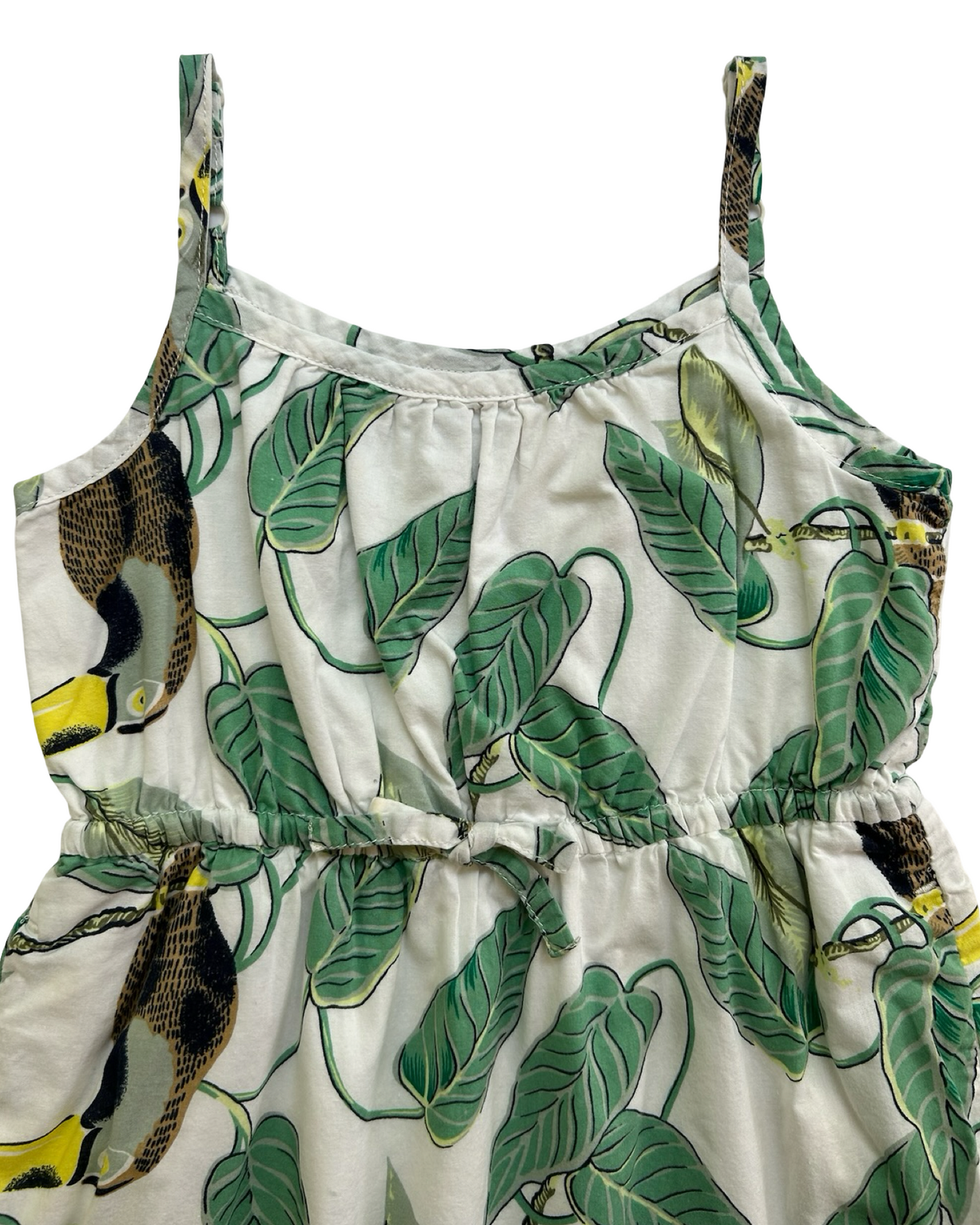 XS 4T-5T Toddler Girls Gap Kids Cotton Summer Sleeveless Dress Tucan .