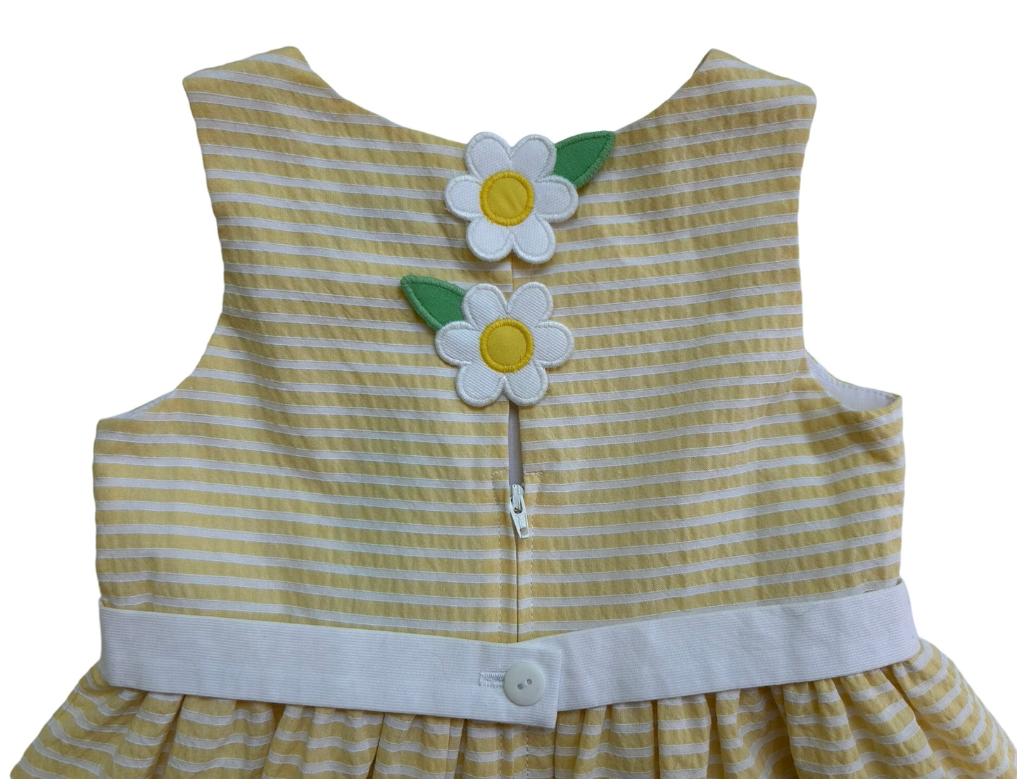4T Florence Eiseman Yellow Striped / Flowers Dress NWT.