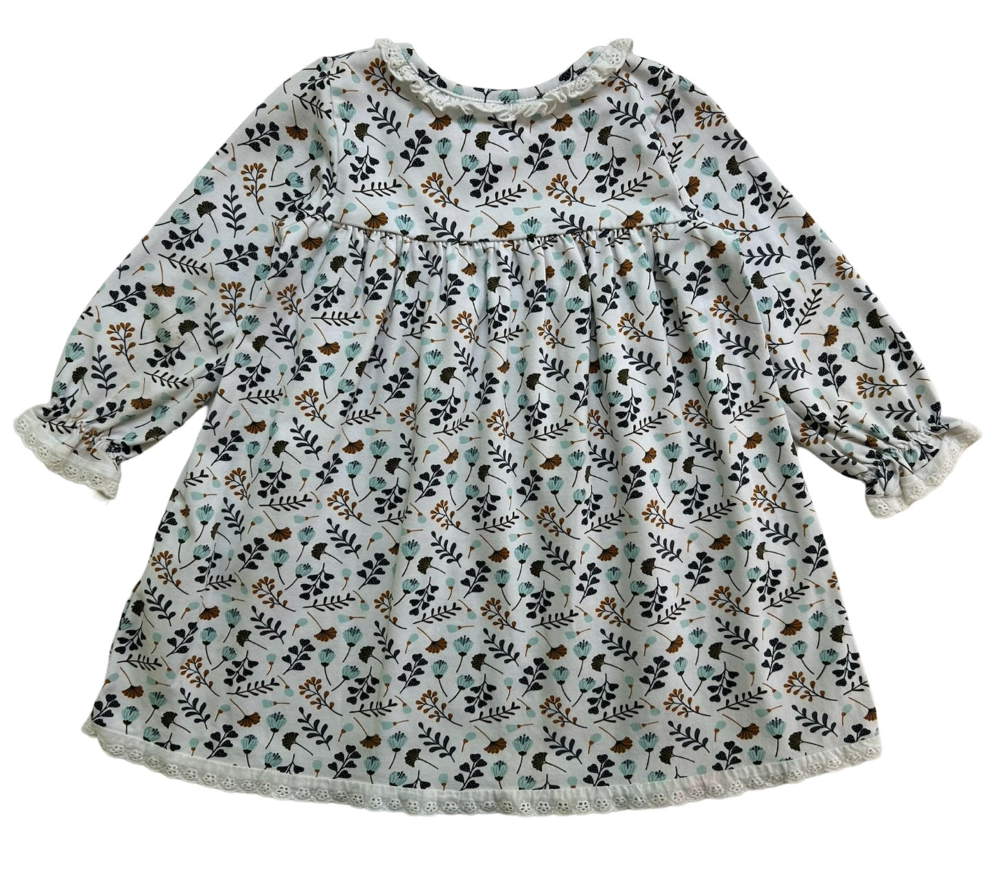 2T Toddler Baby Girls Stitchy Fish Mystic Garden Long Sleeve Dress