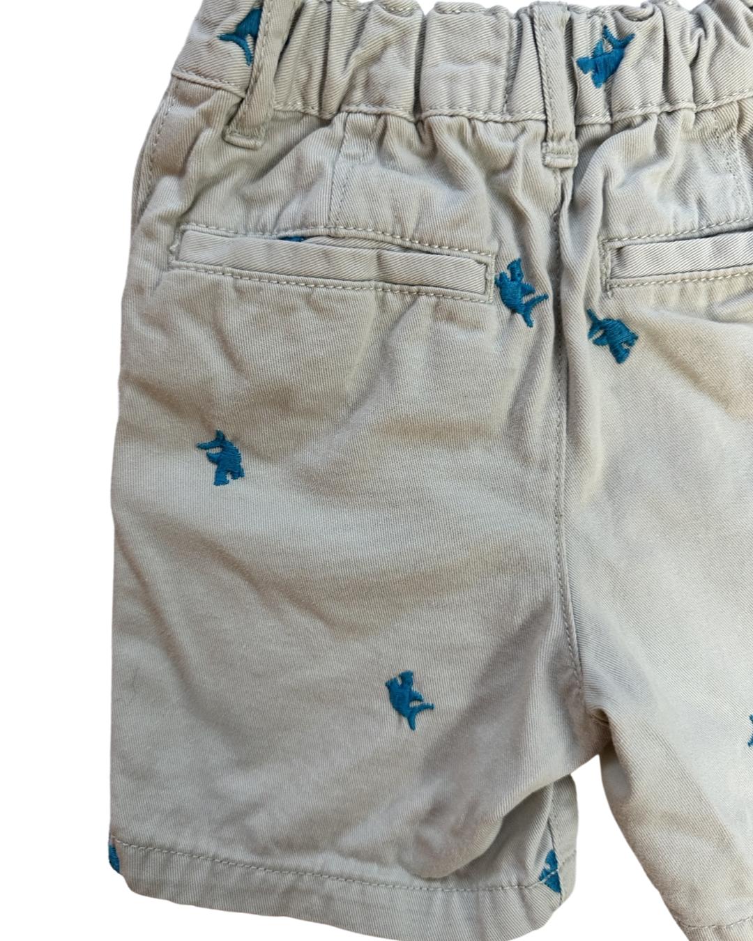 2T Toddler Boy The Children’s Place Shark Embroidered Khaki Shorts
