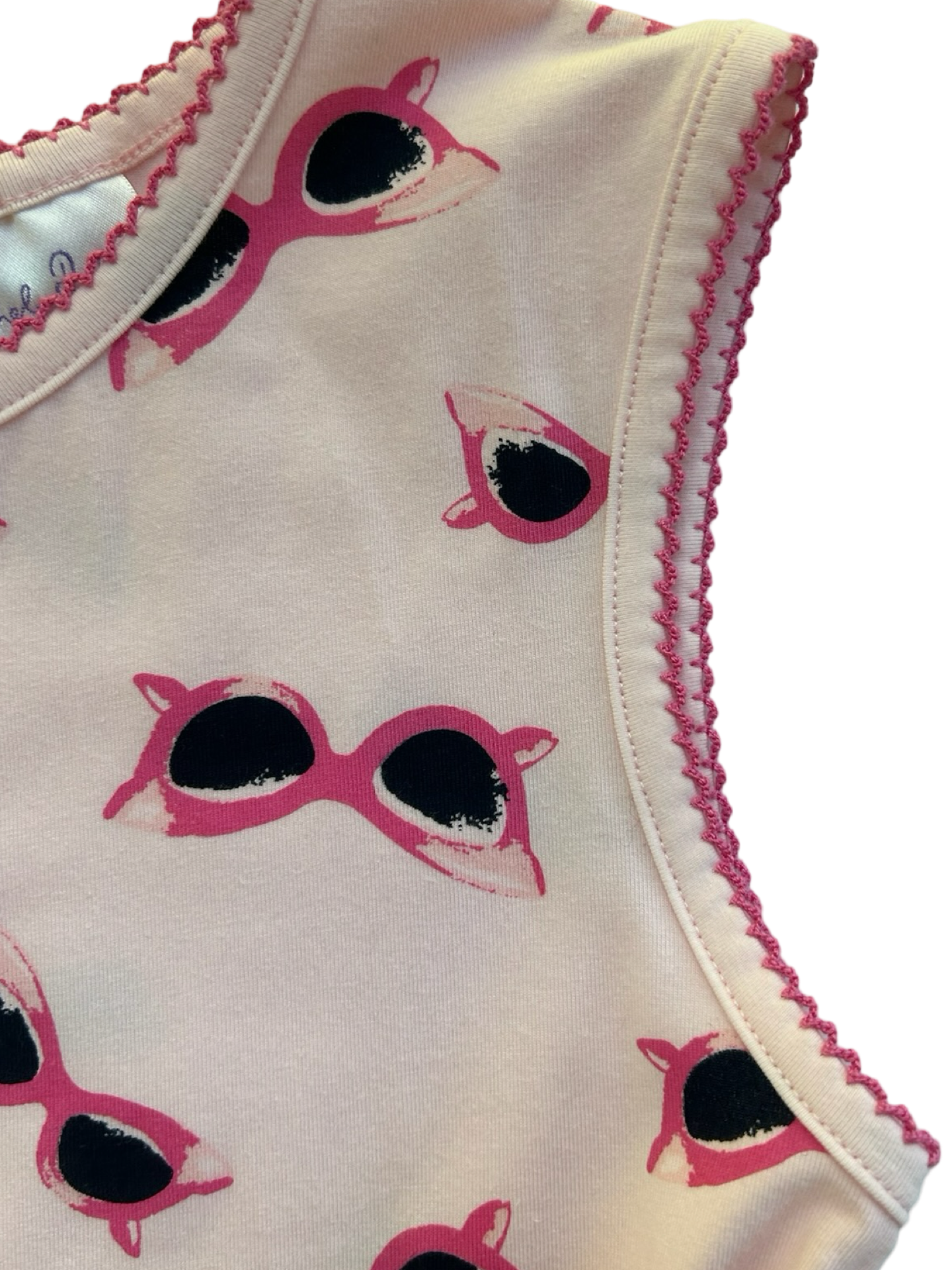 New Rachel Riley Pink Sunglass Tank Dress Size 10Y Girls
