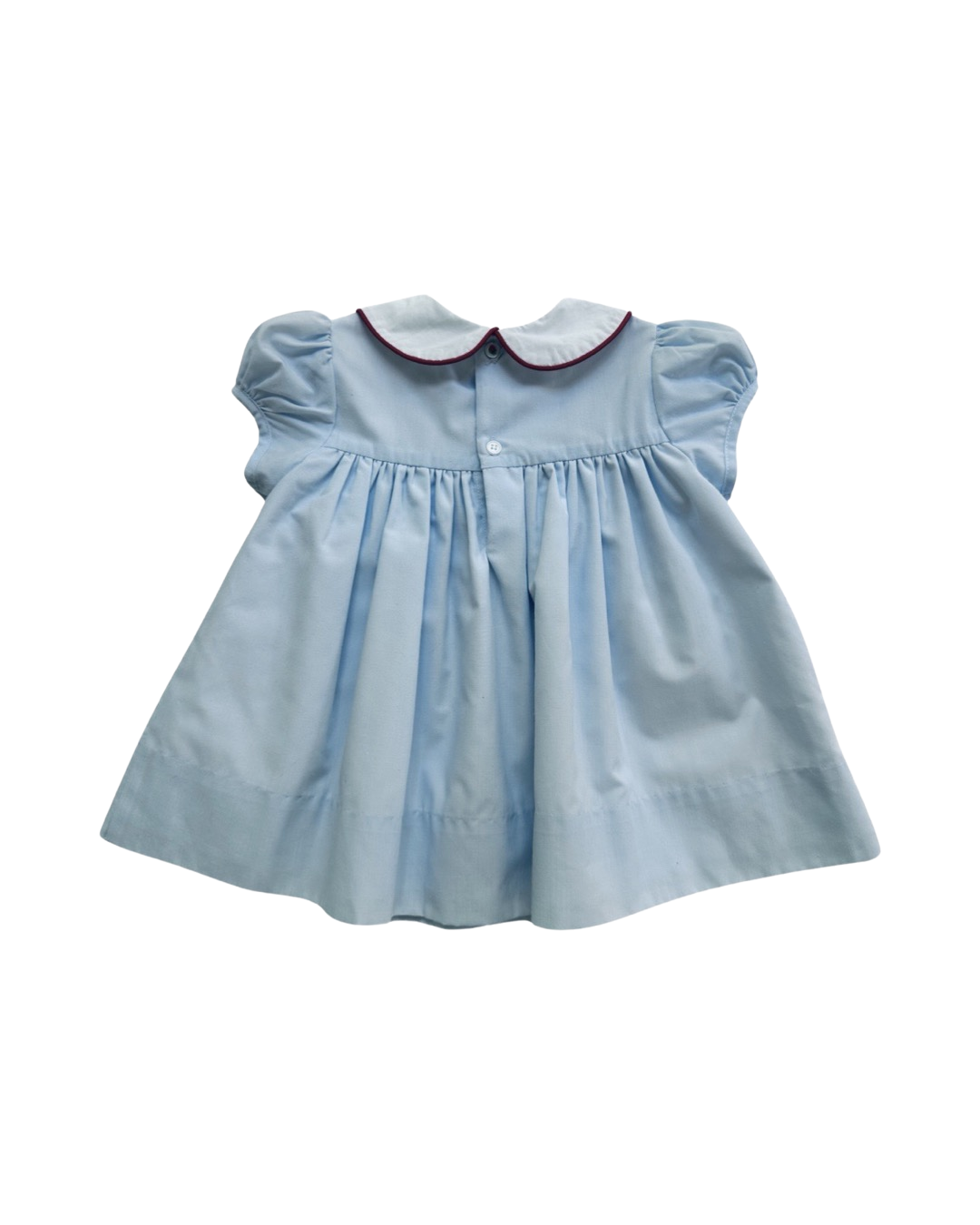 12M Baby Girl The Proper Peony Blue Back to School Alex Apple Dress with Pockets