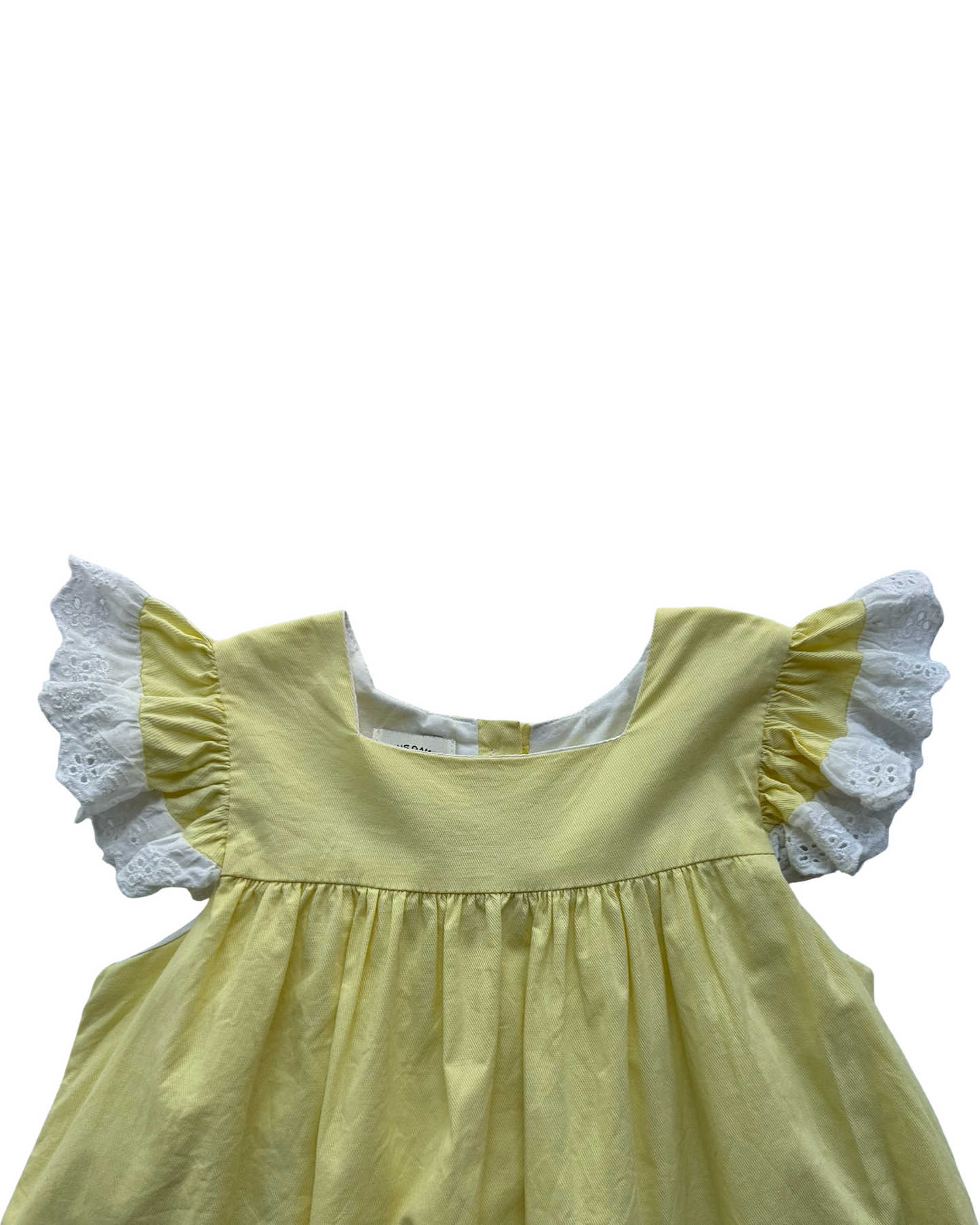 4T Toddler Girls The Oaks Apparel Dress With Eyelets Trim, Embroidered Rainbow.