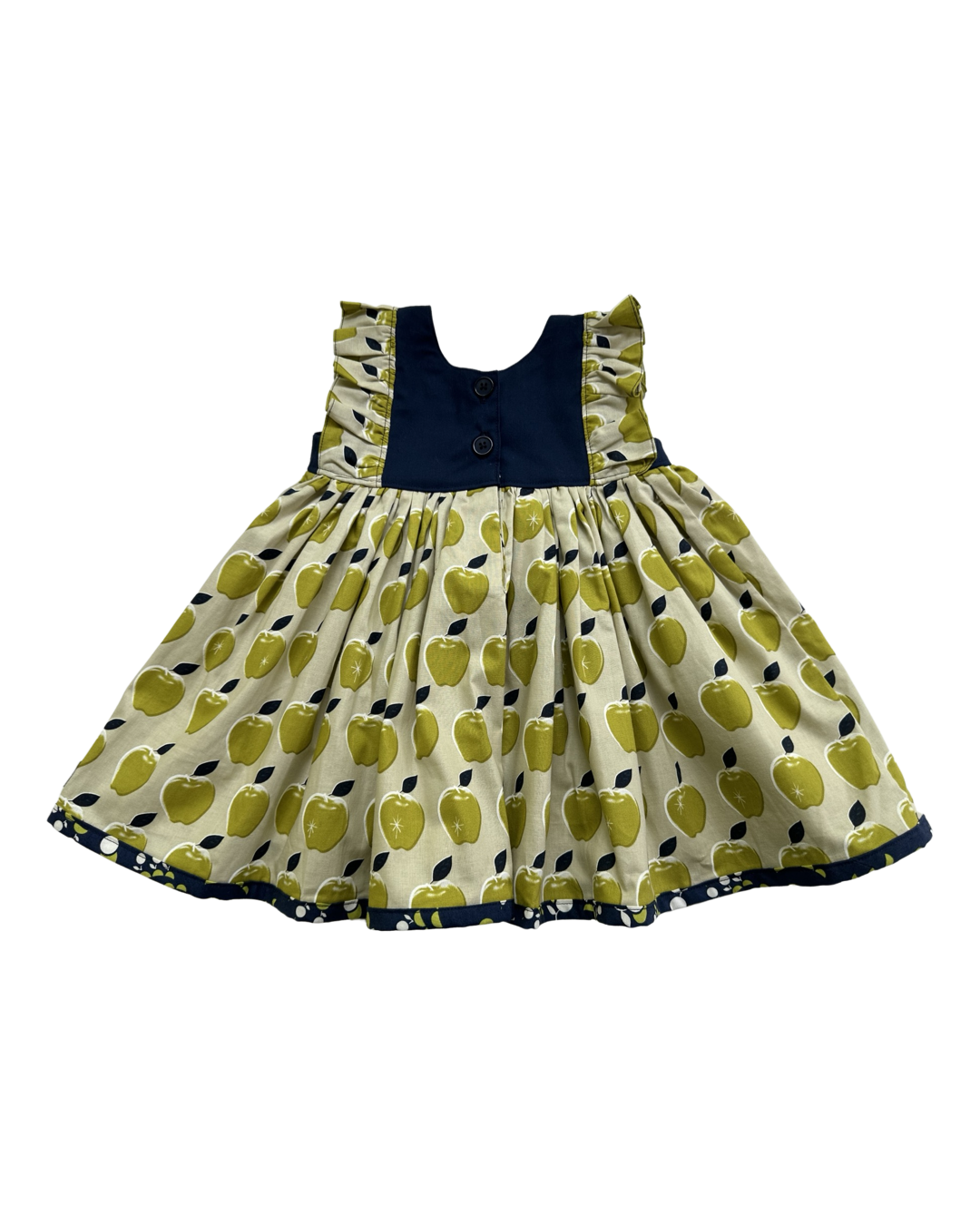 12M Baby Girl Boutique Small Shop Miss Molly Mae Designs Green Apple Dress
