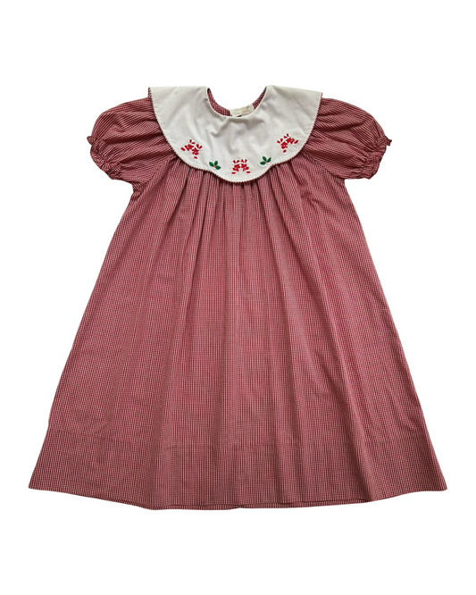 5T Toddler Girls Rosalina Collection Christmas Embroidered Short Sleeves Dress